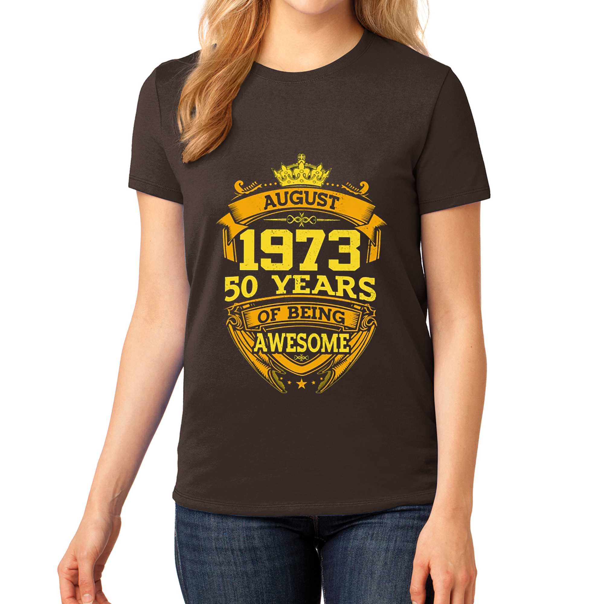 50 Years Of Being Awesome August 1973 T-shirt - Shibtee Clothing