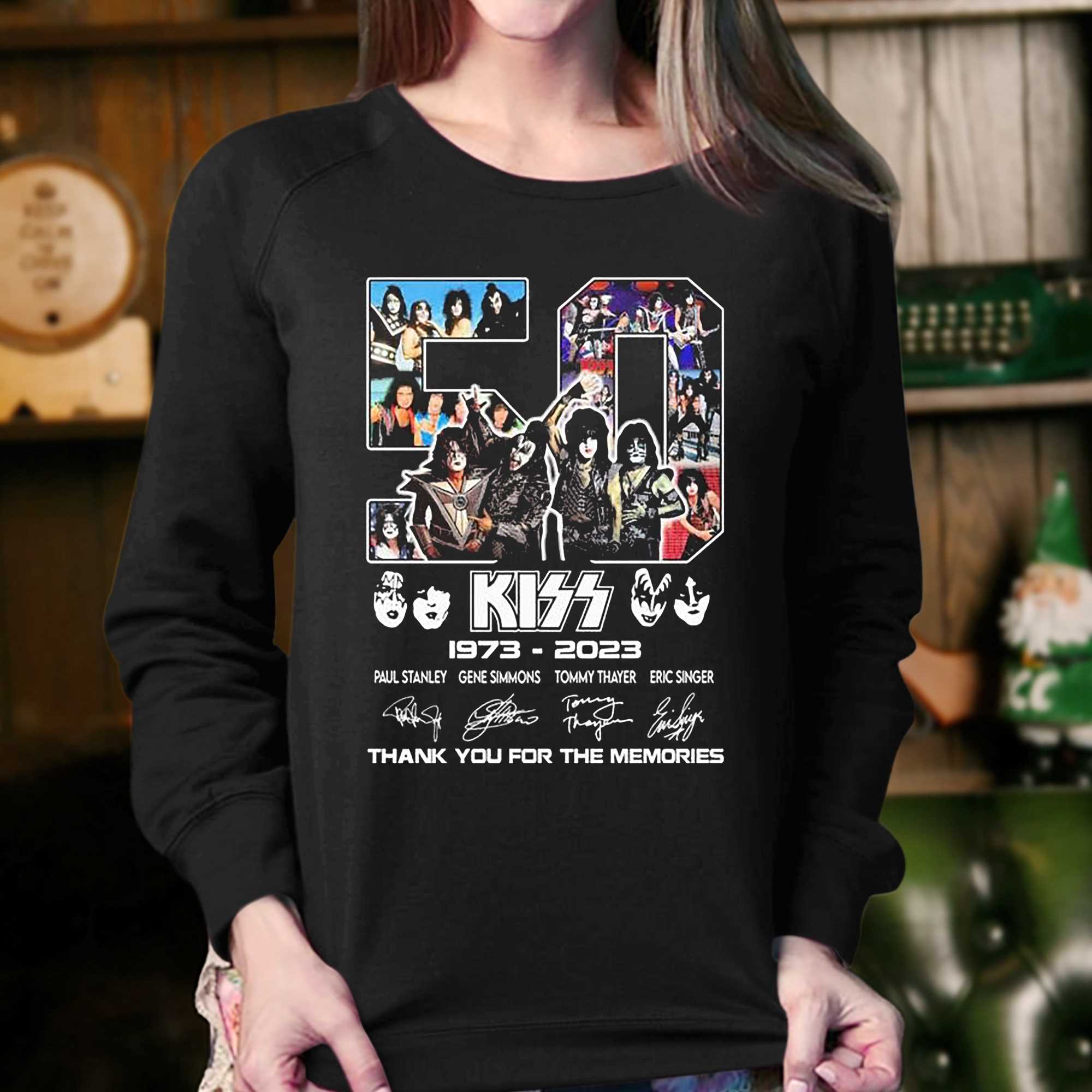 50 Years Of Kiss Band 1973-2023 Thank You For The Memories Signatures Shirt 