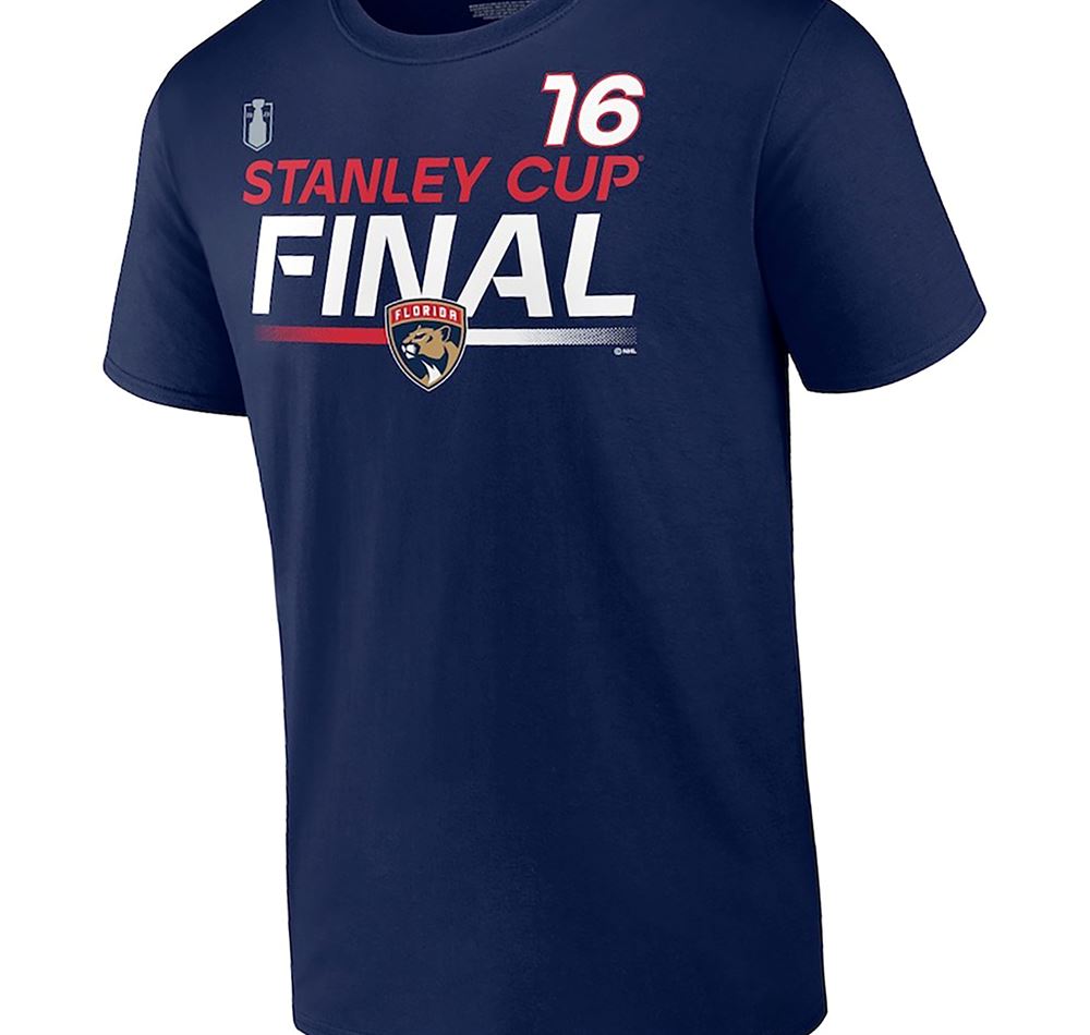 Aleksander Barkov 16 Florida Panthers 2023 Stanley Cup Final Name Number T-shirt 