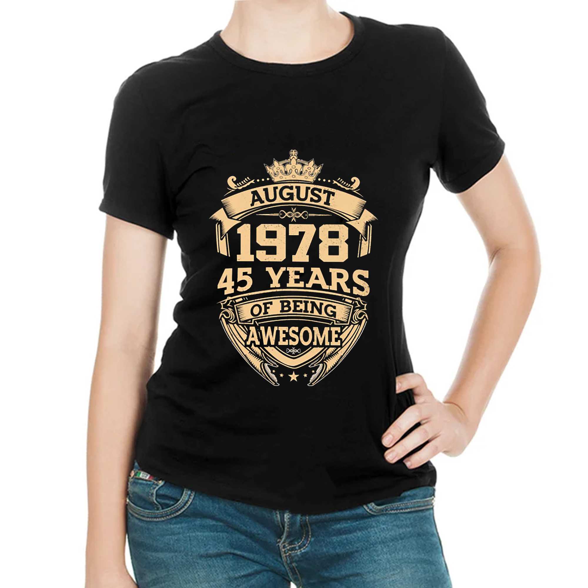 August 1978 45 Years Of Being Awesome Shirt - Shibtee Clothing