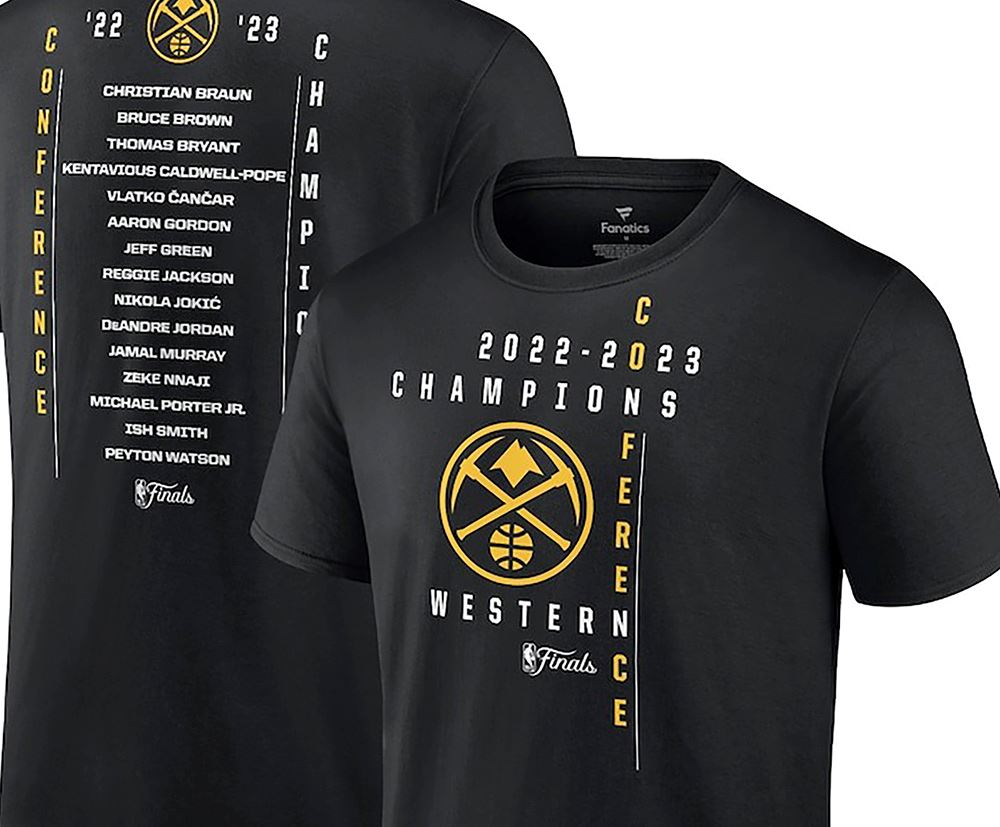Denver Nuggets 2023 Western Conference Champions Crossover Team Roster T-shirt 