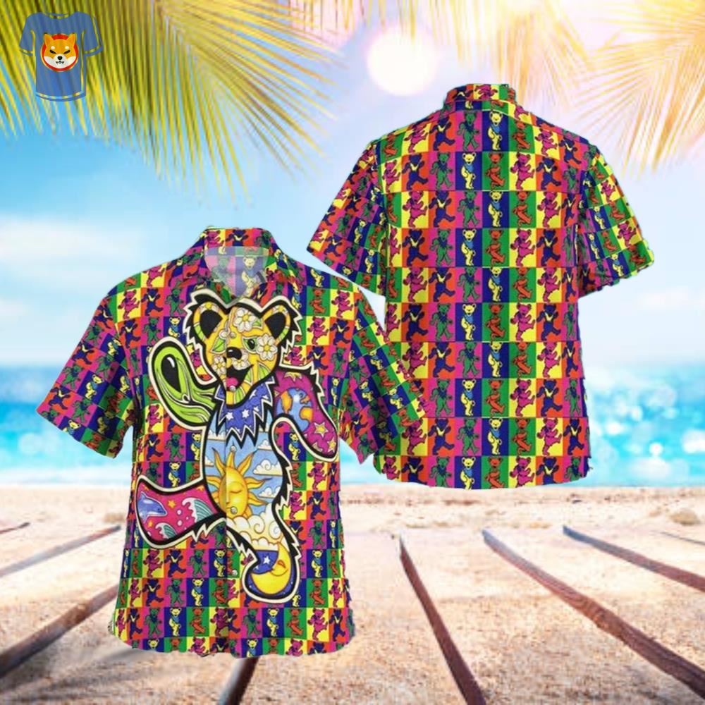 Grateful Dead Hawaiian T-shirt Hippie Bears 
