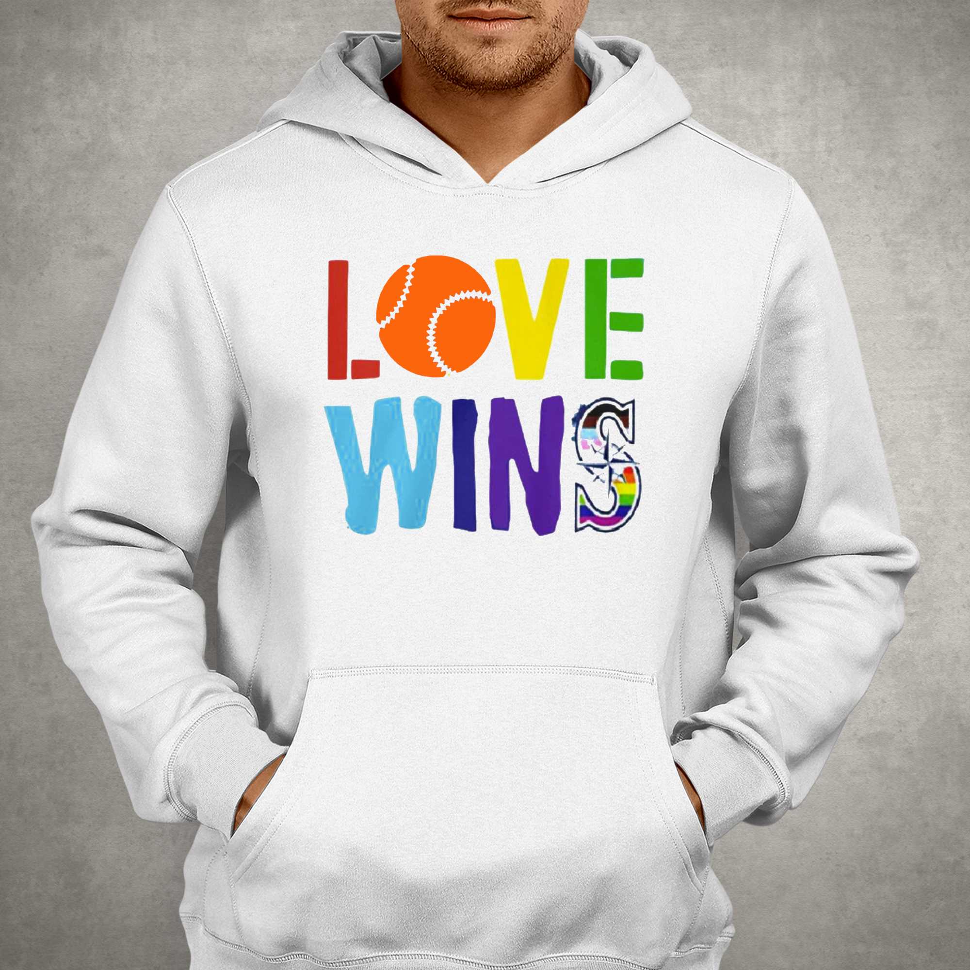 Love Wins Seattle Mariners T-shirt - Shibtee Clothing