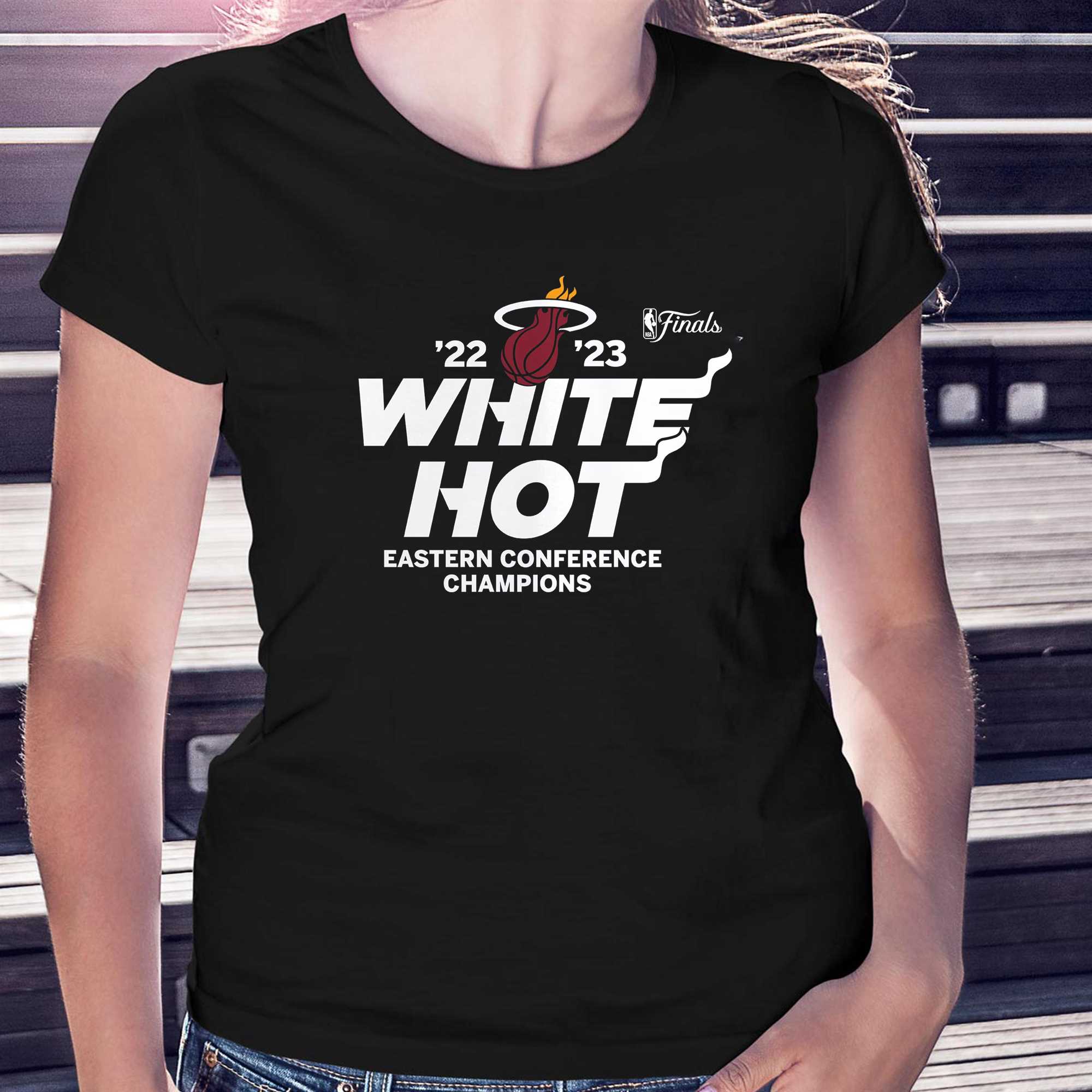 Get White Hot Miami Heat Eastern Conference Champions 2023 Shirt