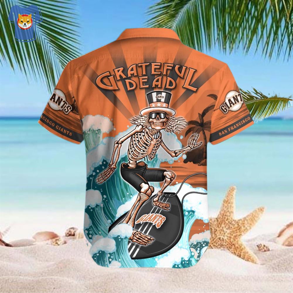Mlb San Francisco Giants Grateful Dead Hawaiian Shirt - Shibtee Clothing