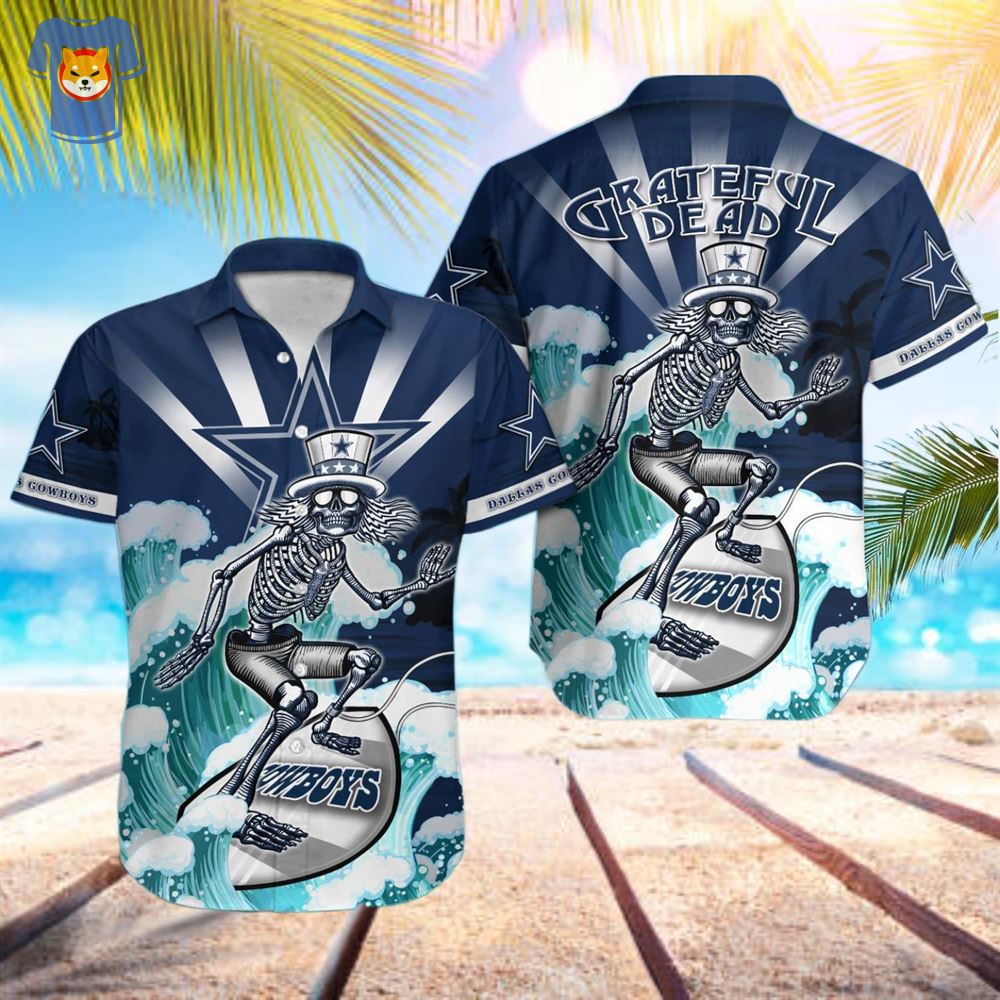 Nfl Dallas Cowboys Grateful Dead Hawaiian Shirt 