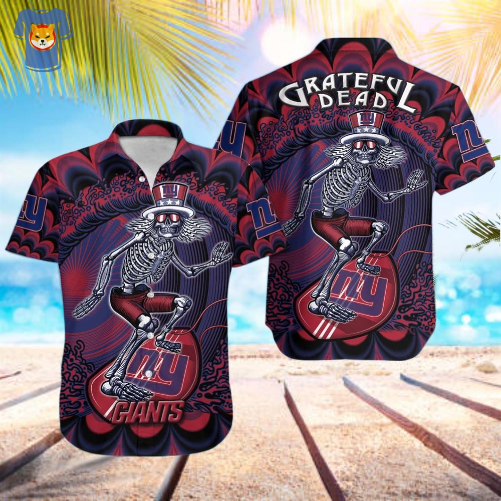 Nfl New York Giants Grateful Dead Hawaiian Shirt 