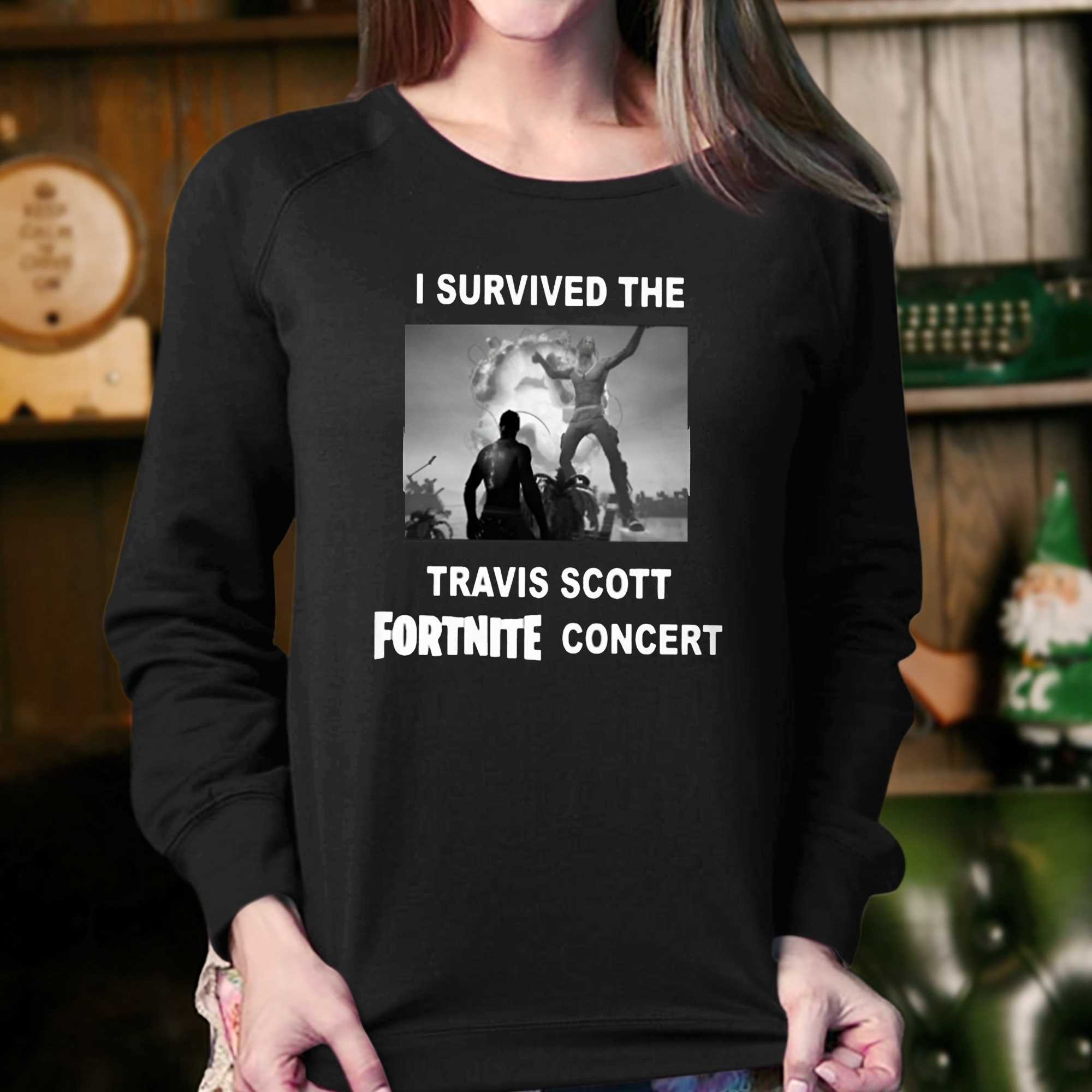 Official I Survived The Travis Scott Fortnite Concert Shirt 