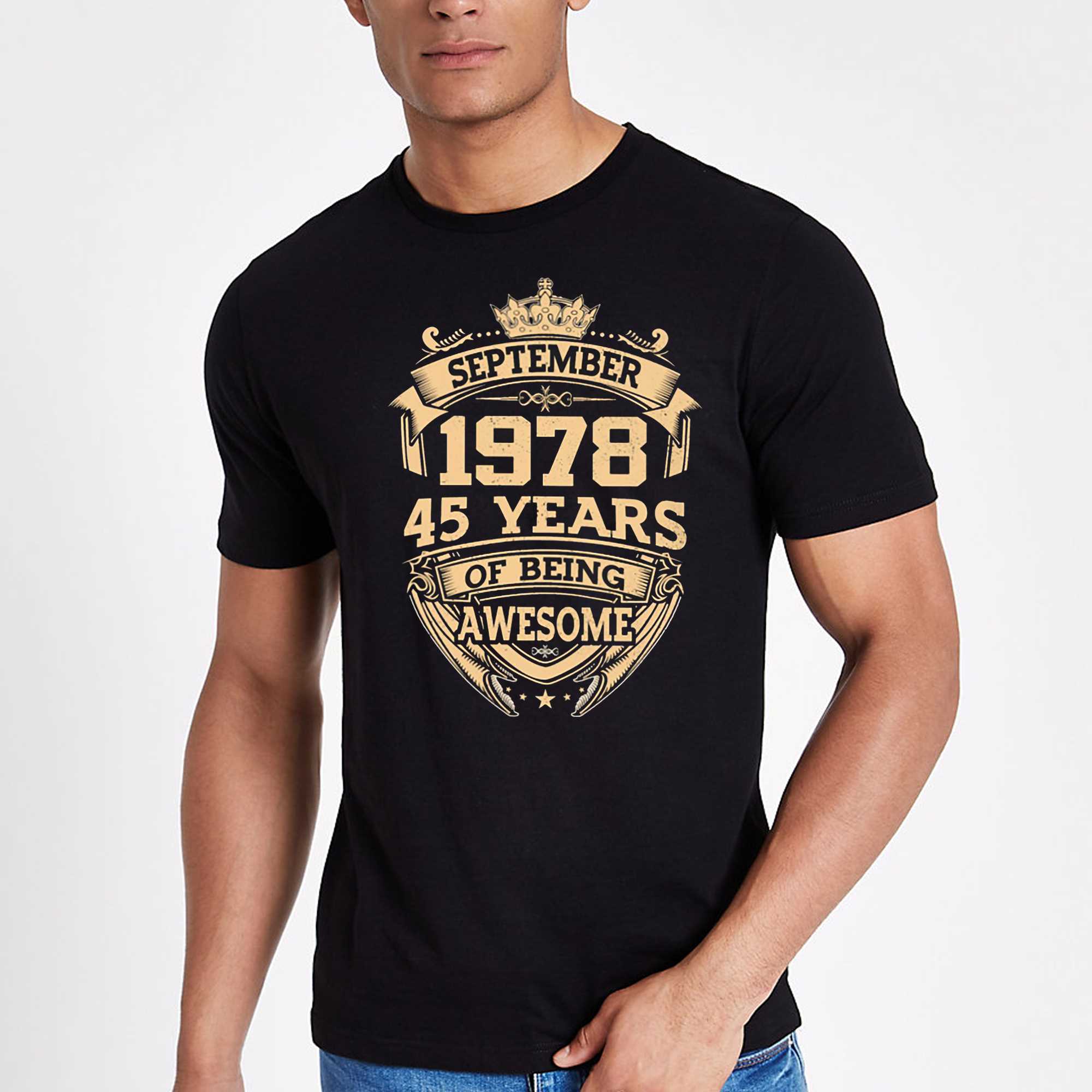 September 1978 45 Years Of Being Awesome T-shirt - Shibtee Clothing