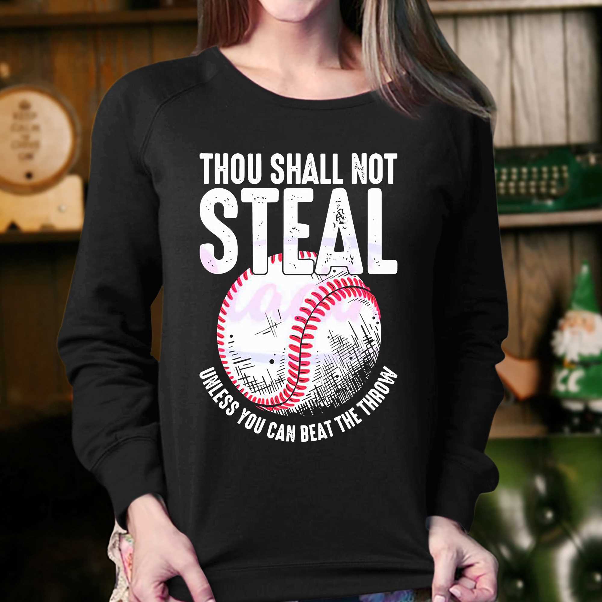 Thou Shall Not Steal Baseball Baseball Dad And Mom Shirt 