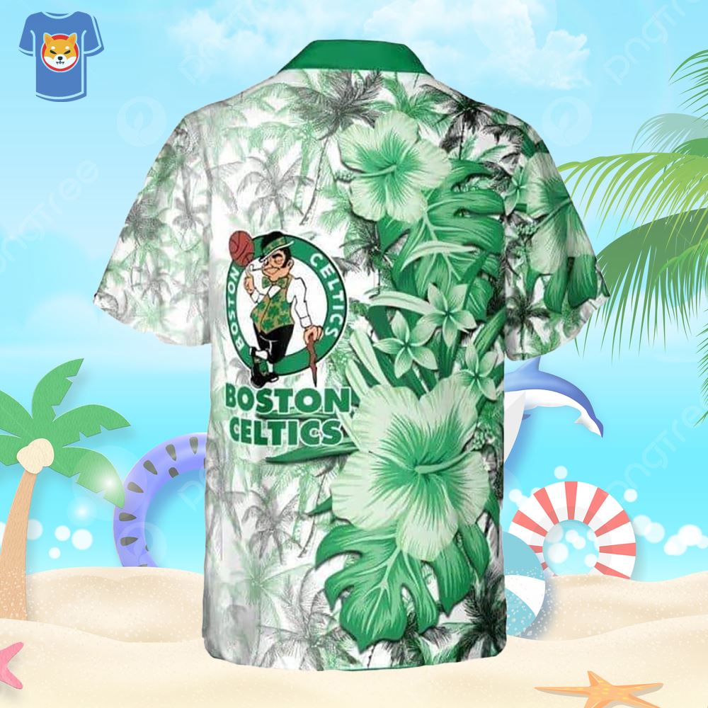 Boston Celtics Hibiscus Flower And Tree Pattern 3D Aloha Hawaiian Shirt -  Freedomdesign