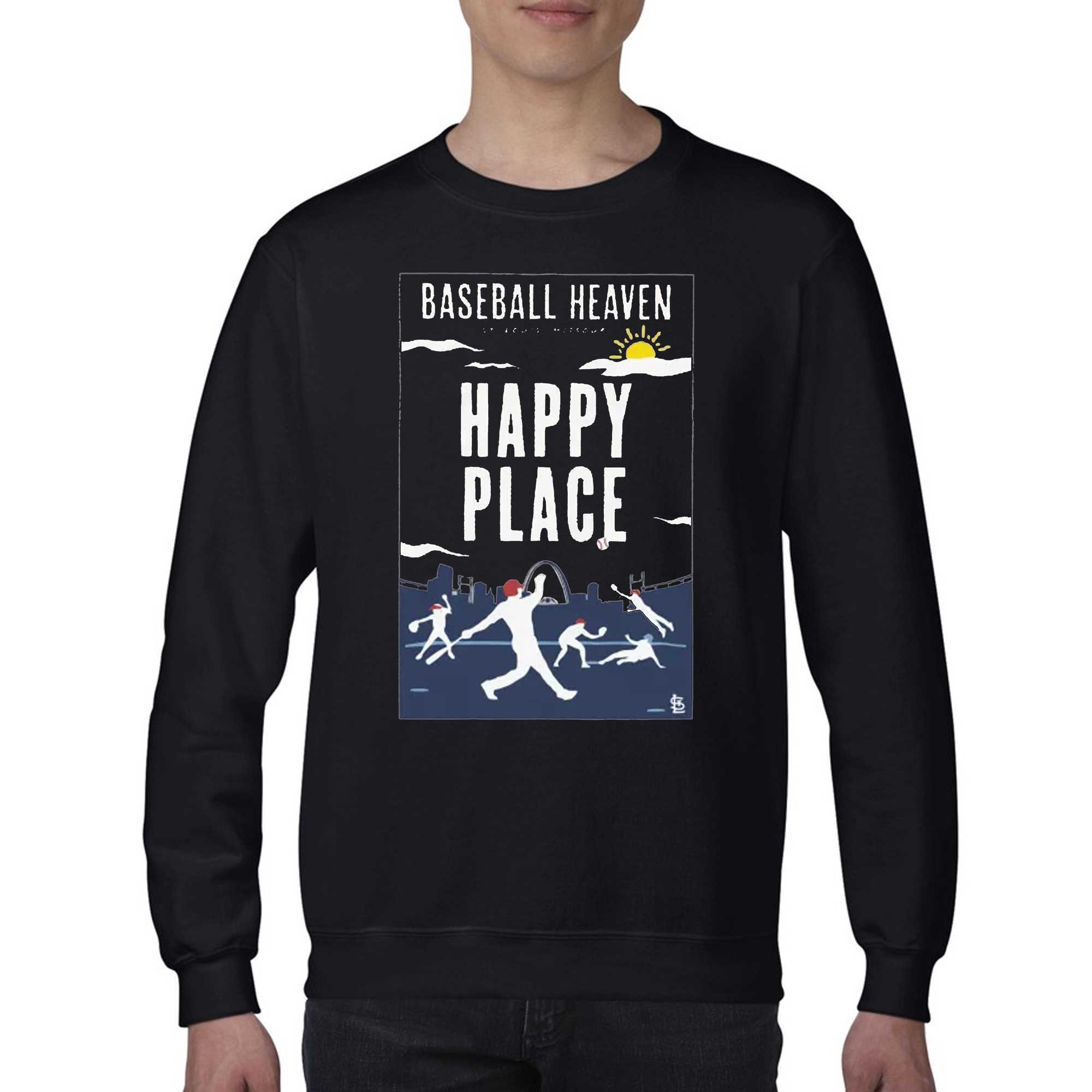 Cardinals Book Club Baseball Heaven Happy Place Shirt - Rockatee