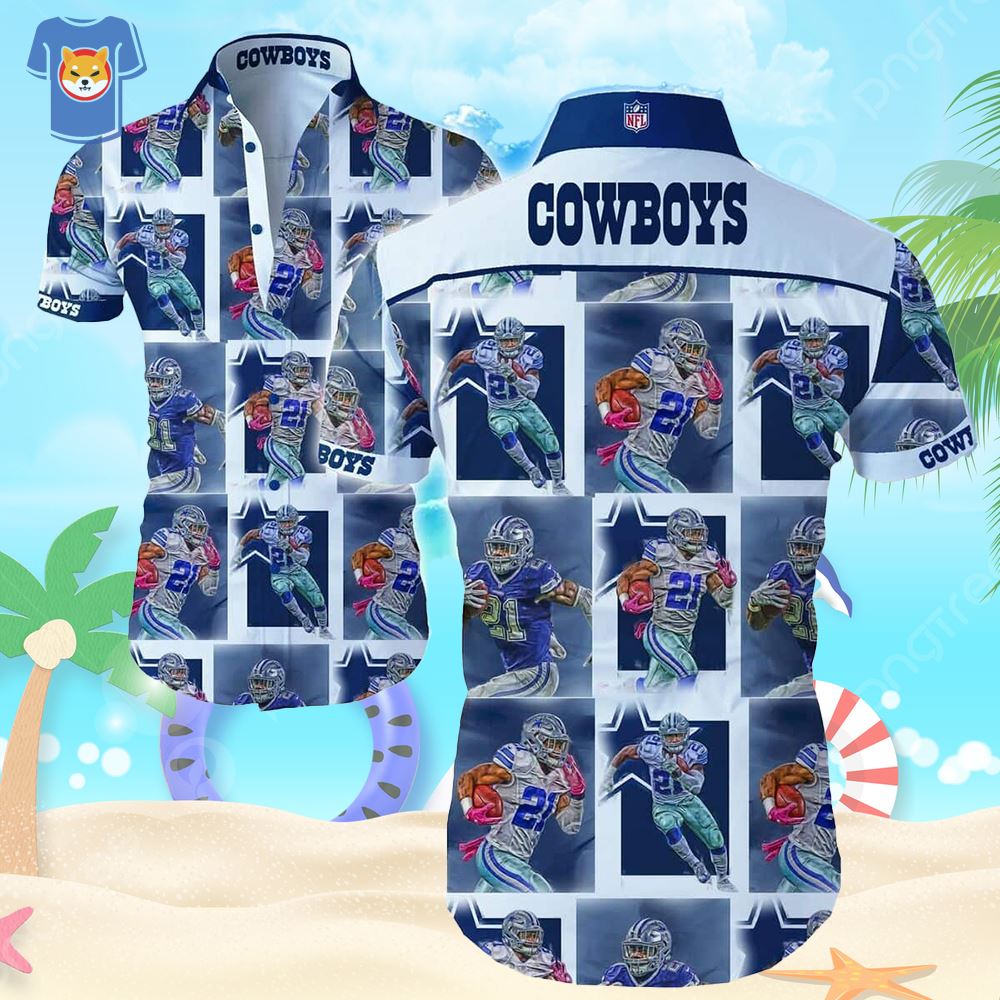 Dallas Cowboys Hawaiian Shirt Flower And Turtle Pattern Summer Beach Gift