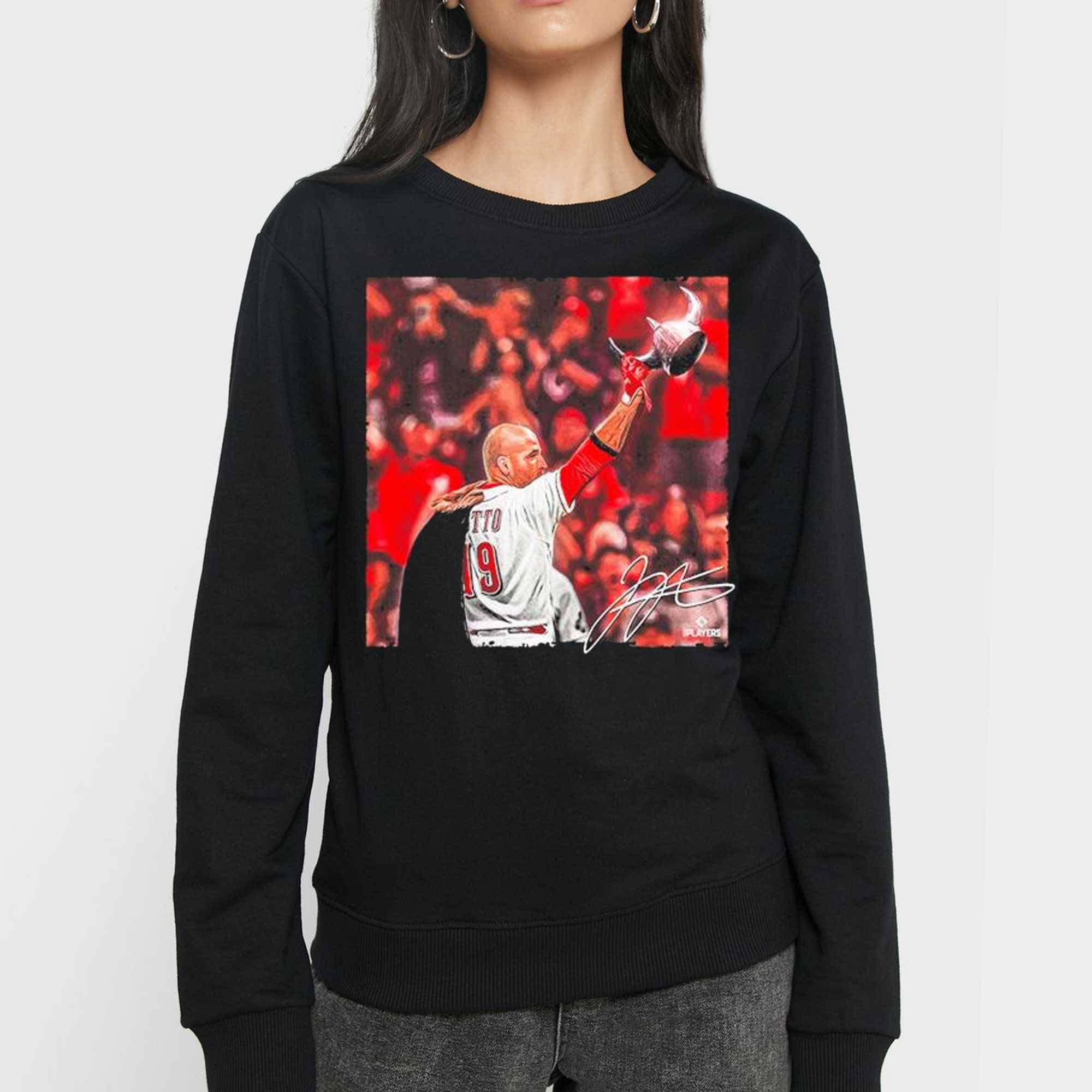 Joey Votto Viking Cutain call picture signature shirt, hoodie, sweater and  long sleeve