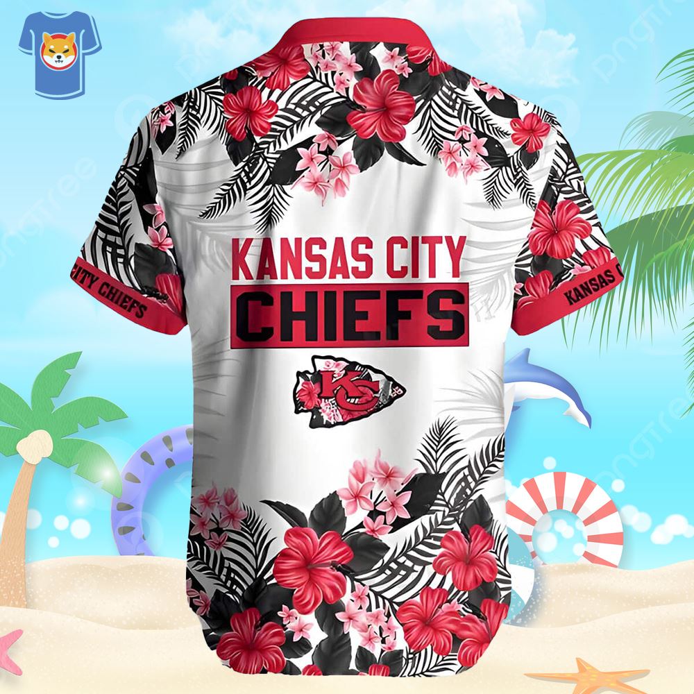 Kansas City Chiefs Flower Short Sleeve Hawaiian Shirt