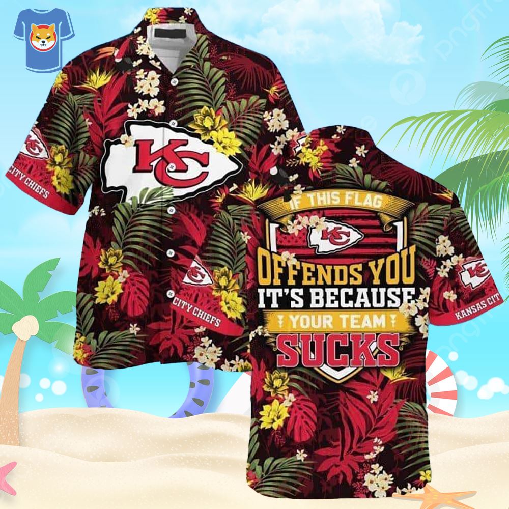 Kansas City Chiefs Hawaiian Shirt Island Pattern All Over Print