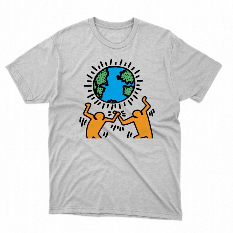 keith haring earth day artwork t shirt 1 1