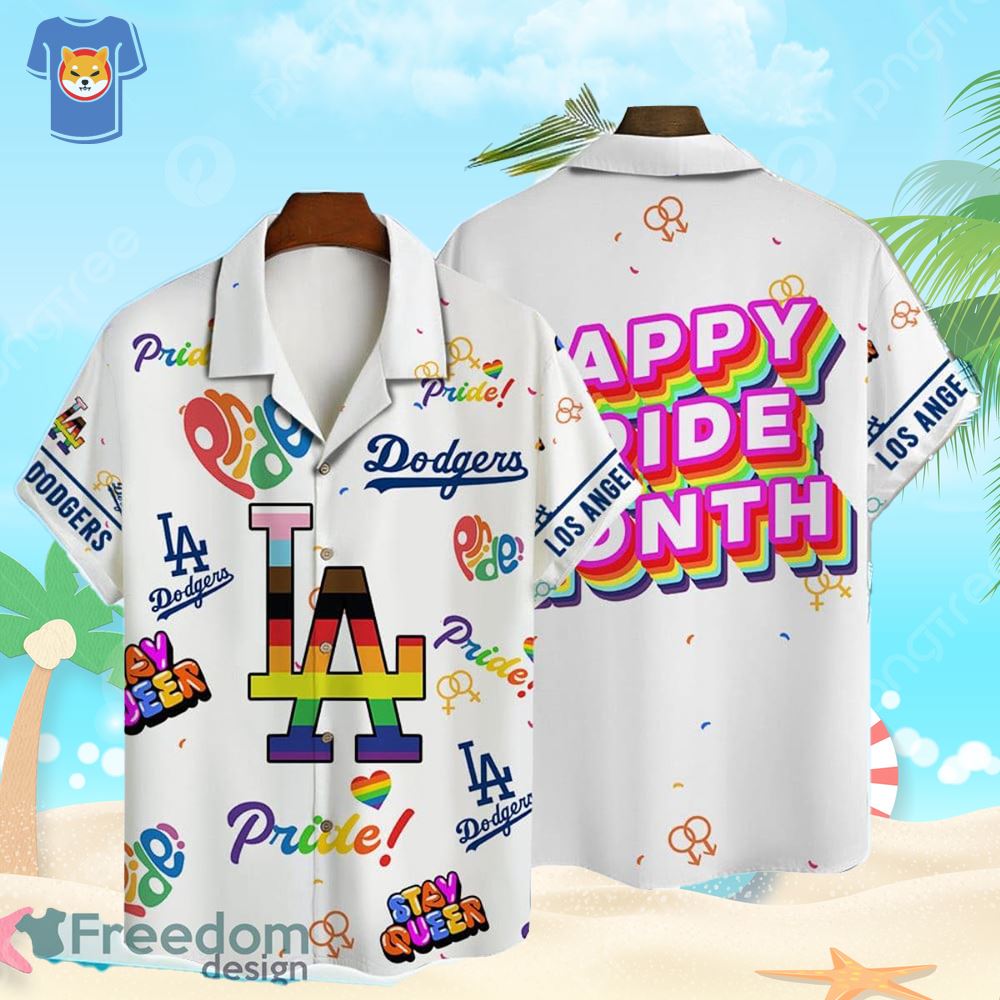Los Angeles Dodgers MLB Hawaiian Shirt Ocean Hibiscus Custom Name
