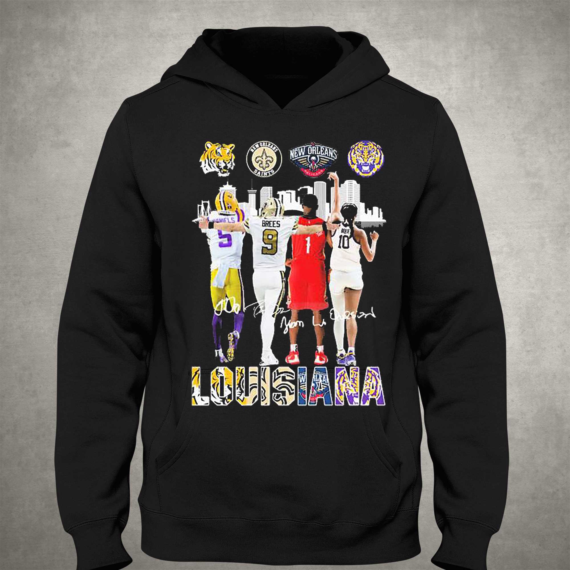 Louisiana LSU Tigers New Orleans Pelicans Saints City Champions shirt,  hoodie, sweater and long sleeve