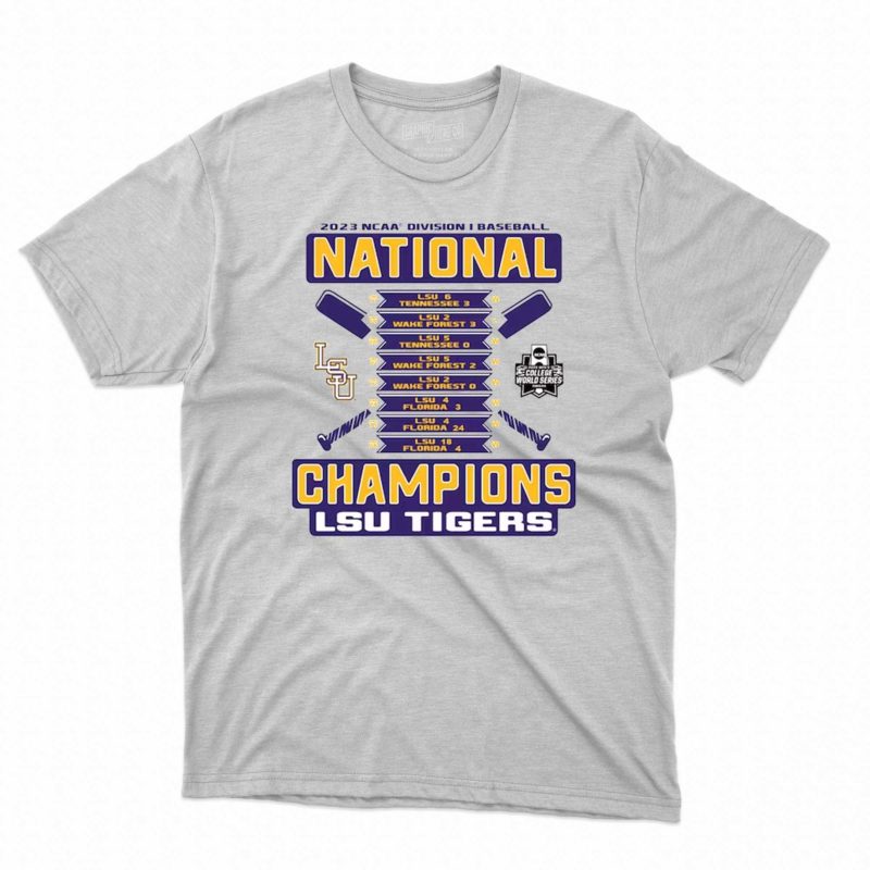 lsu tigers ncaa mens baseball college world series champions schedule t shirt 1 1