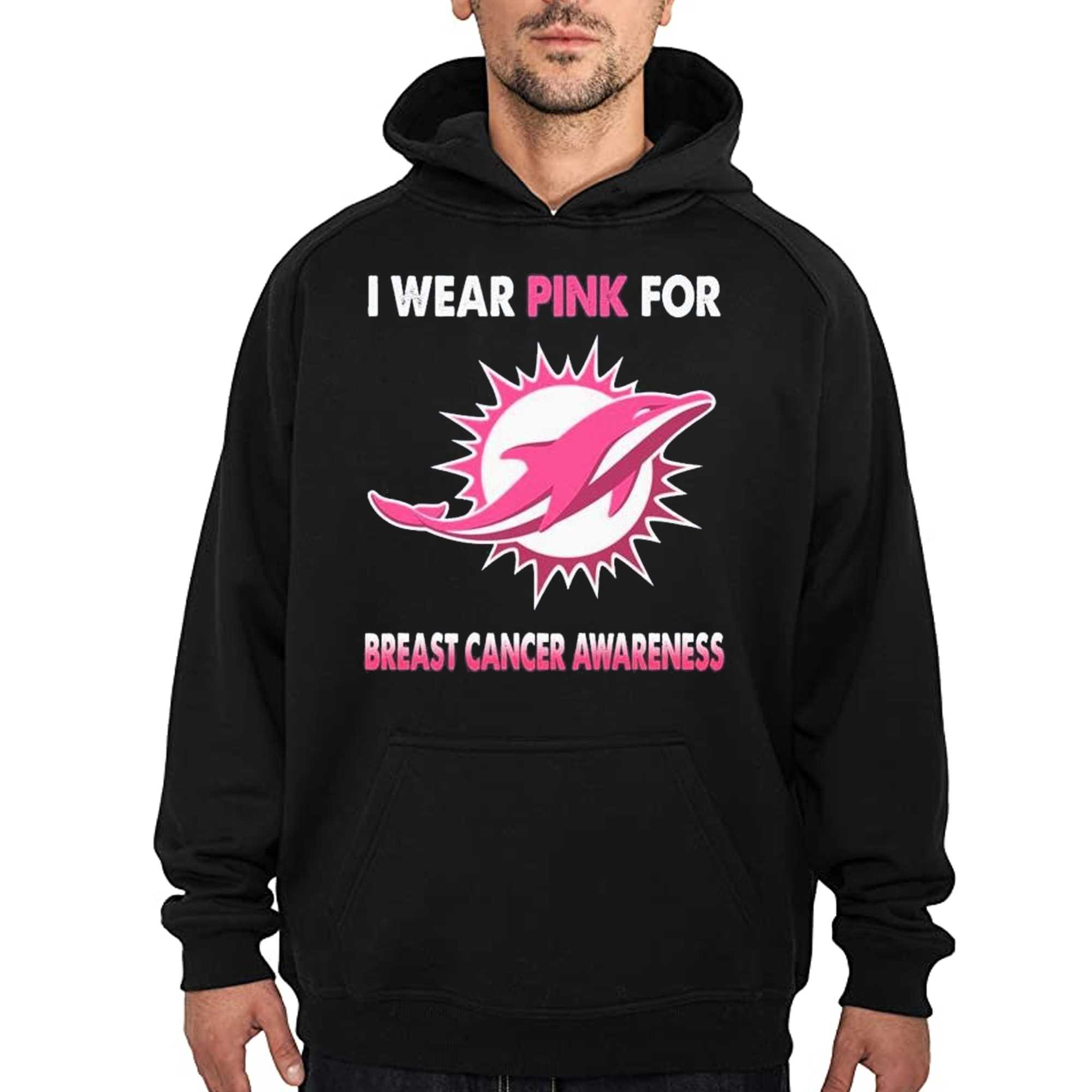 Miami Dolphins I Wear Pink For Breast Cancer Awareness Shirt