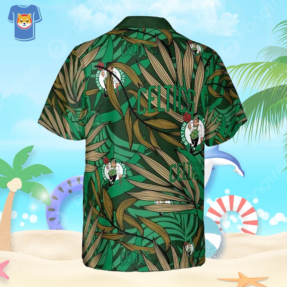 Boston Celtics NBA 2023 Tropical Palm Leaves Aloha Hawaiian Shirt