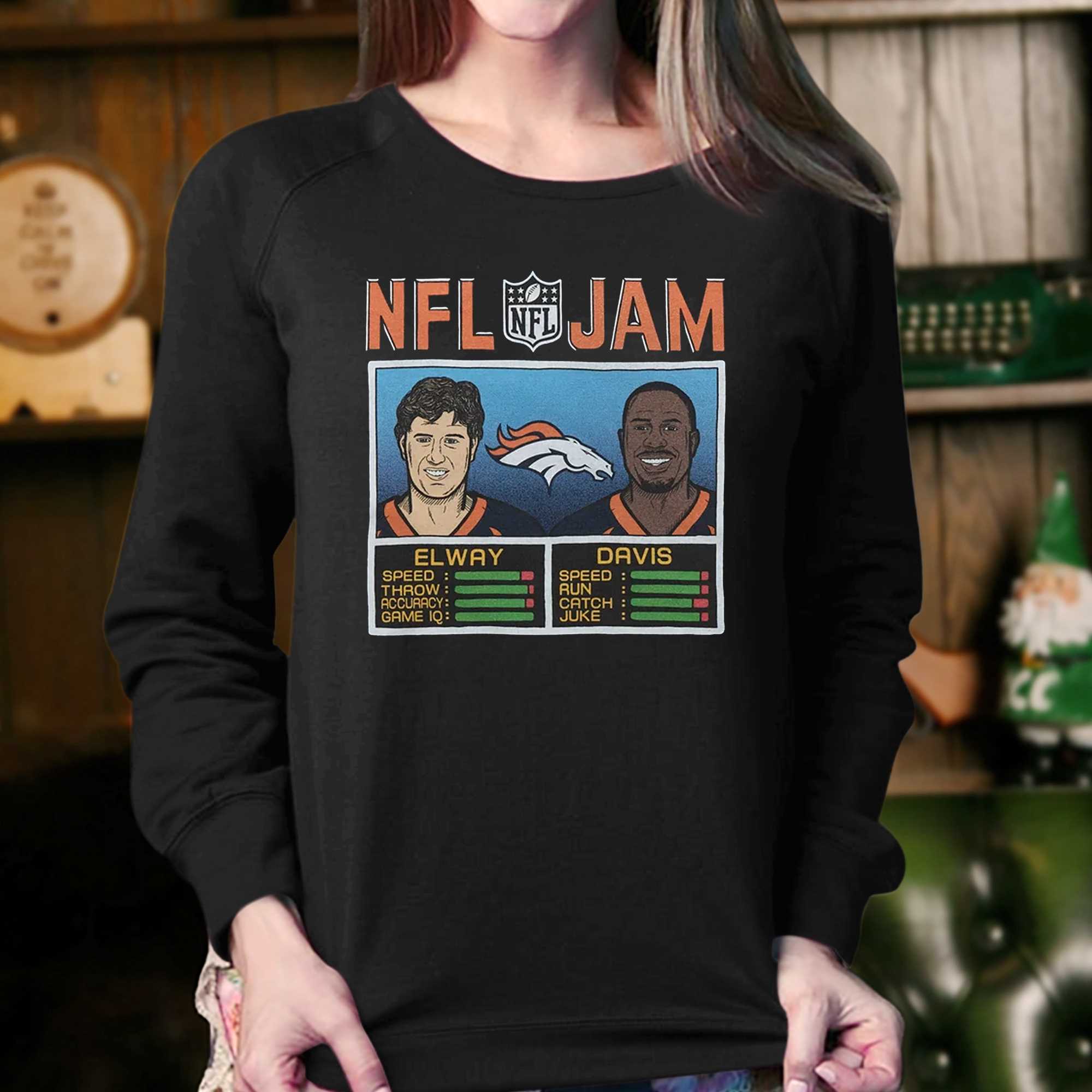 Nfl Jam Denver Broncos Elway And Davis Shirt