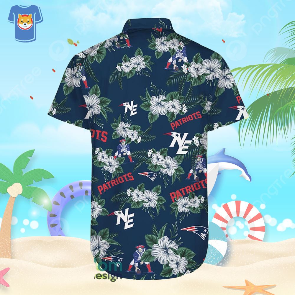 New England Patriots Nfl Flower Hawaiian Shirt - Shibtee Clothing