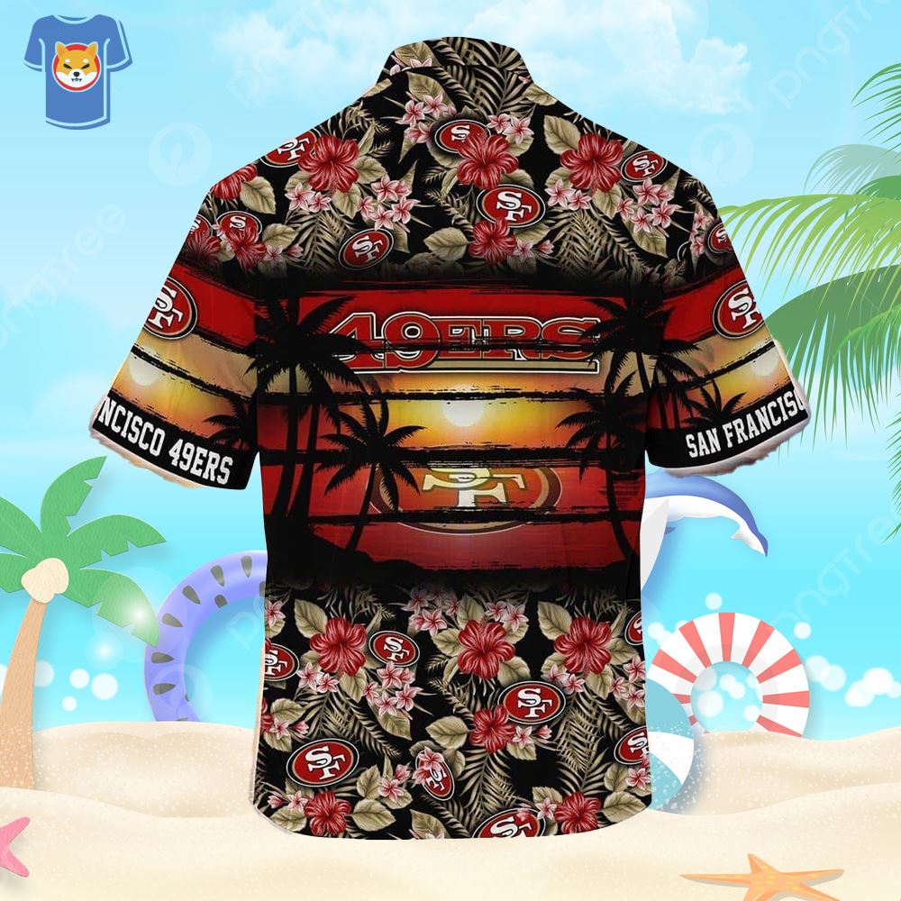 Nfl San Francisco 49ers Hawaiian Shirt Skull Pattern All Over Print -  Shibtee Clothing