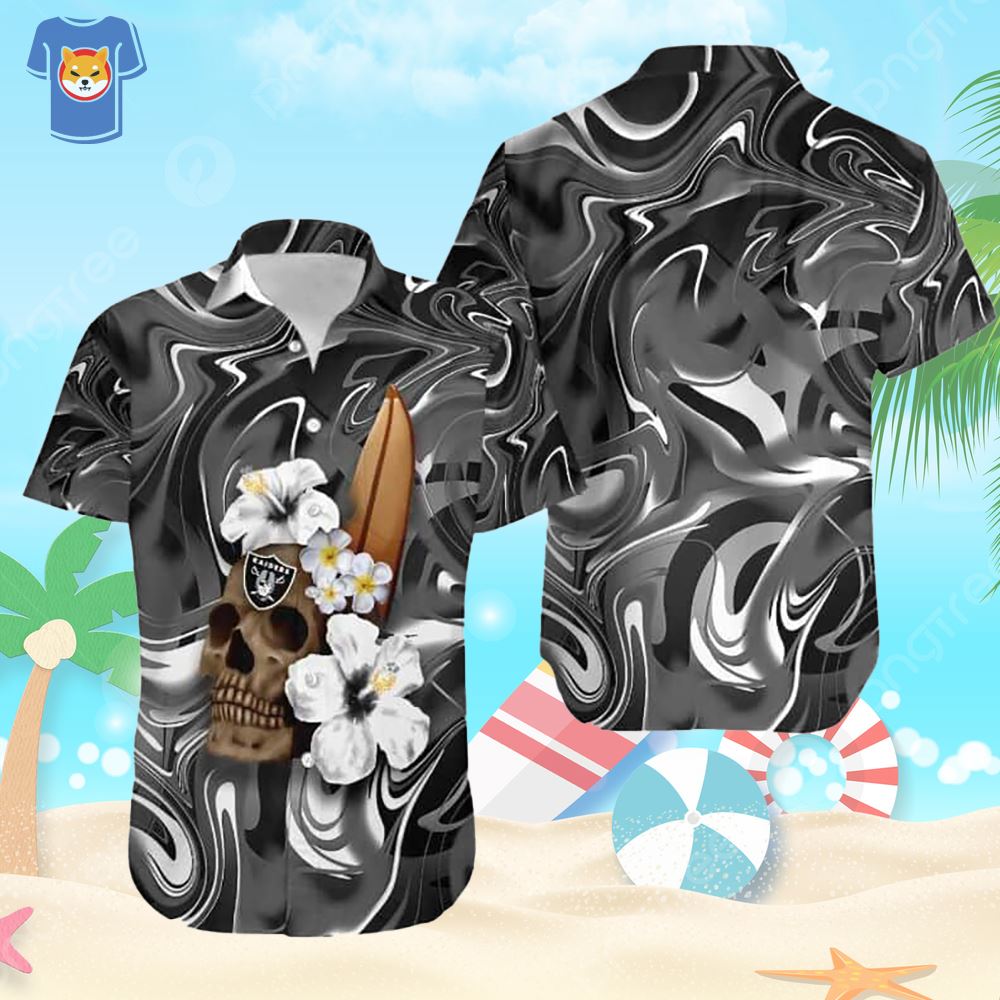 Retro NFL Las Vegas Raiders Funny Hawaiian Shirt Beach Gift For Him -  Limotees