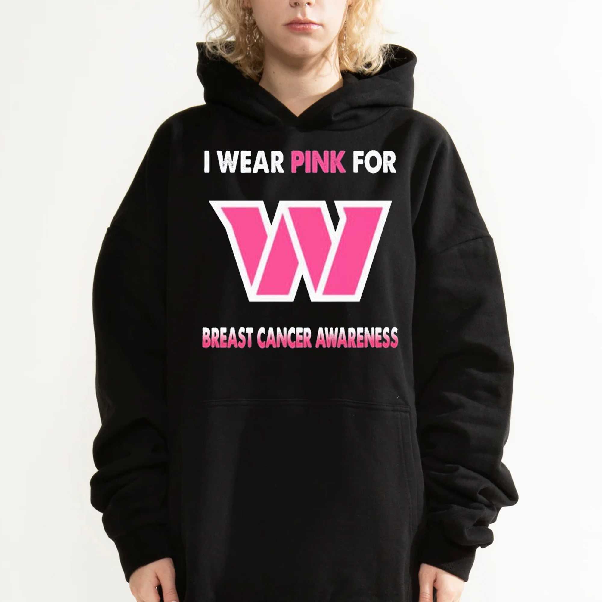 Washington Commanders I Wear Pink For Breast Cancer Awareness Shirt -  Shibtee Clothing