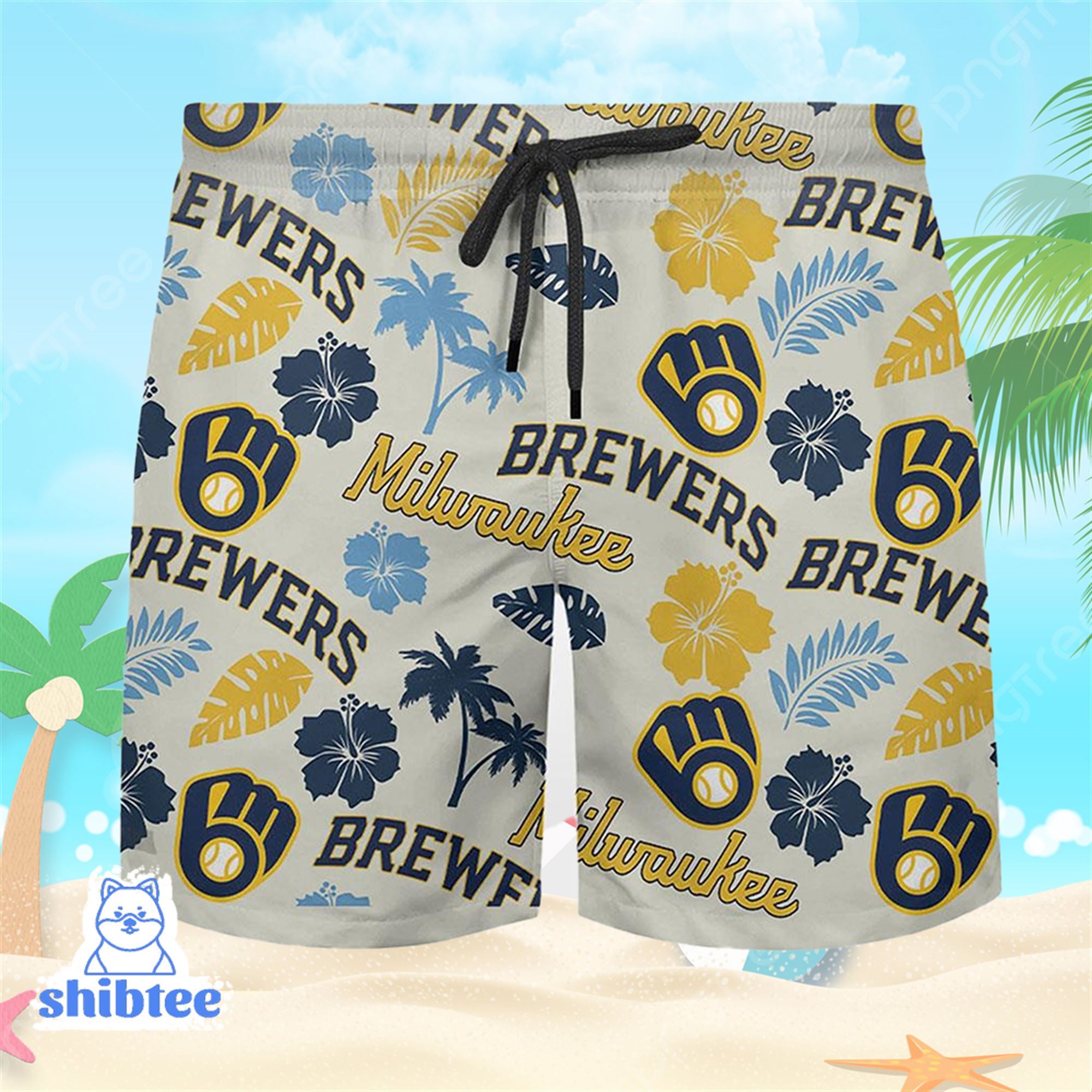 2023 Milwaukee Brewers Hawaiian Shirt Beach Shorts Giveaway