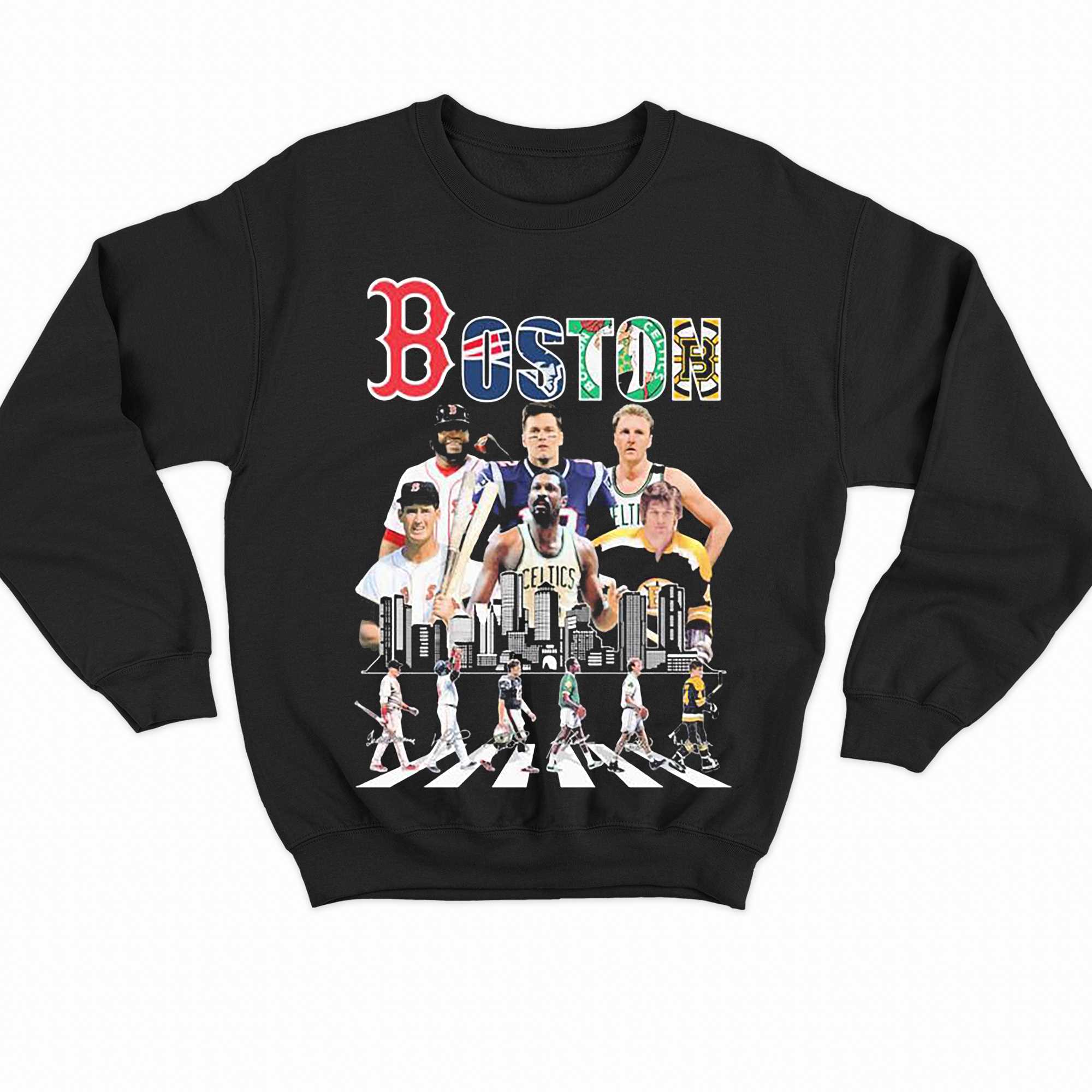 Logo Boston Sports Teams Players Abbey Road Signatures Shirt, hoodie,  sweater, long sleeve and tank top