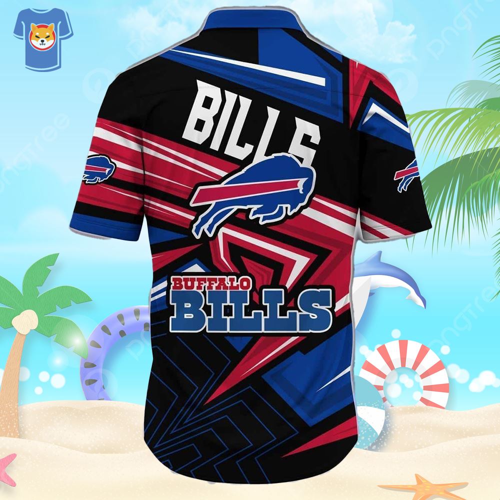 Buffalo Bills Hawaiian Shirt Red Blue Fire Rugby - Shibtee Clothing