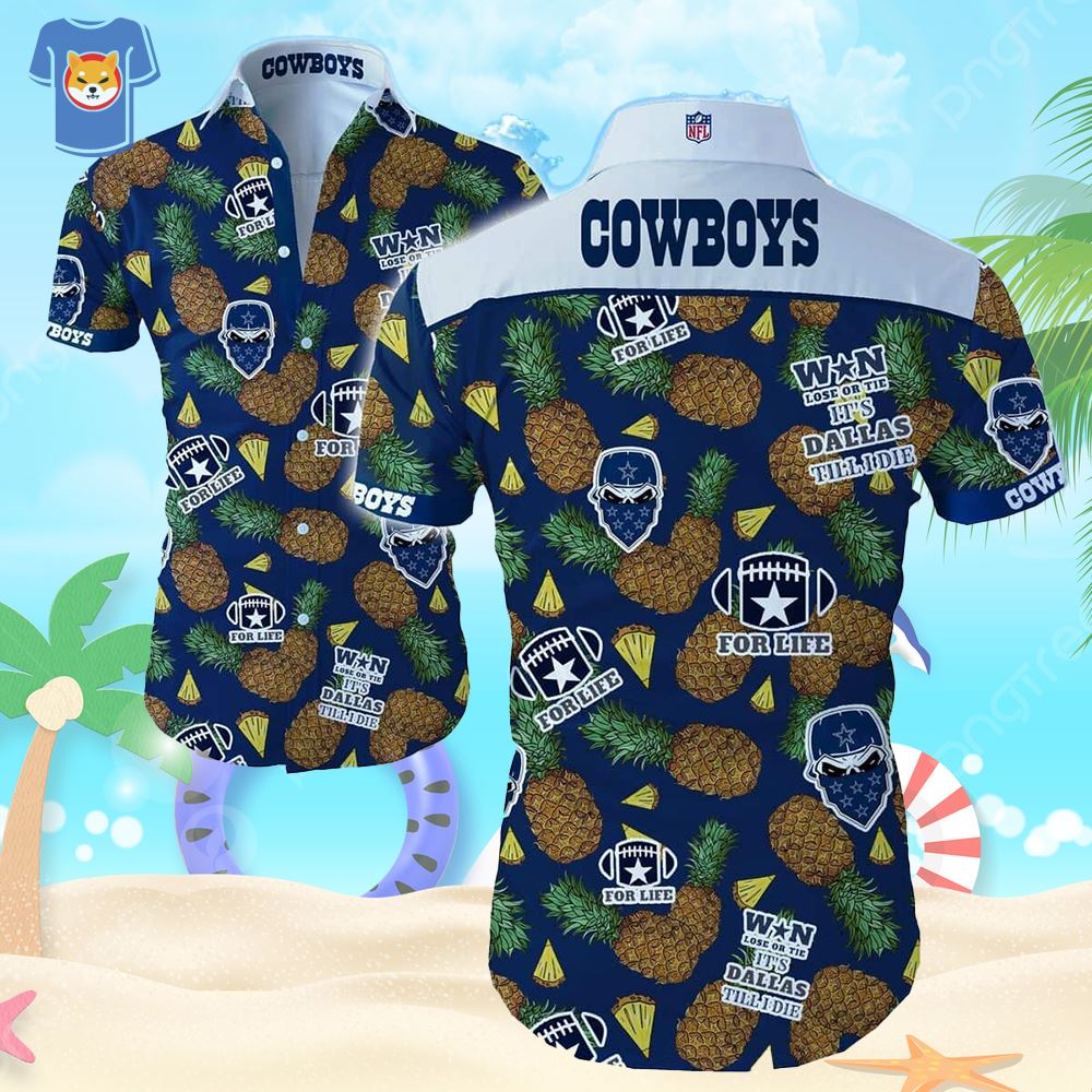 Dallas Cowboys Hawaiian Shirt Skeleton Unique Gift For Football Lovers