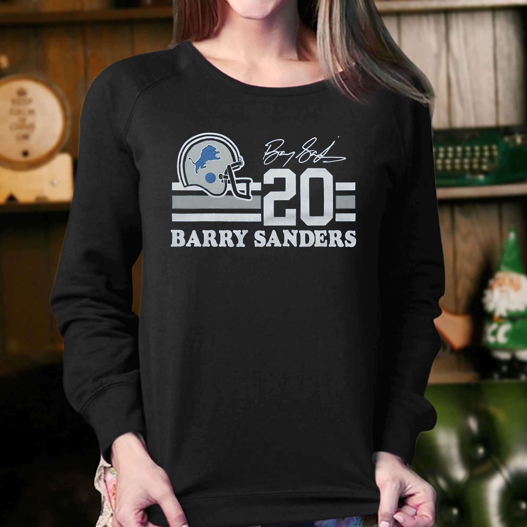 barry sanders t shirt vintage