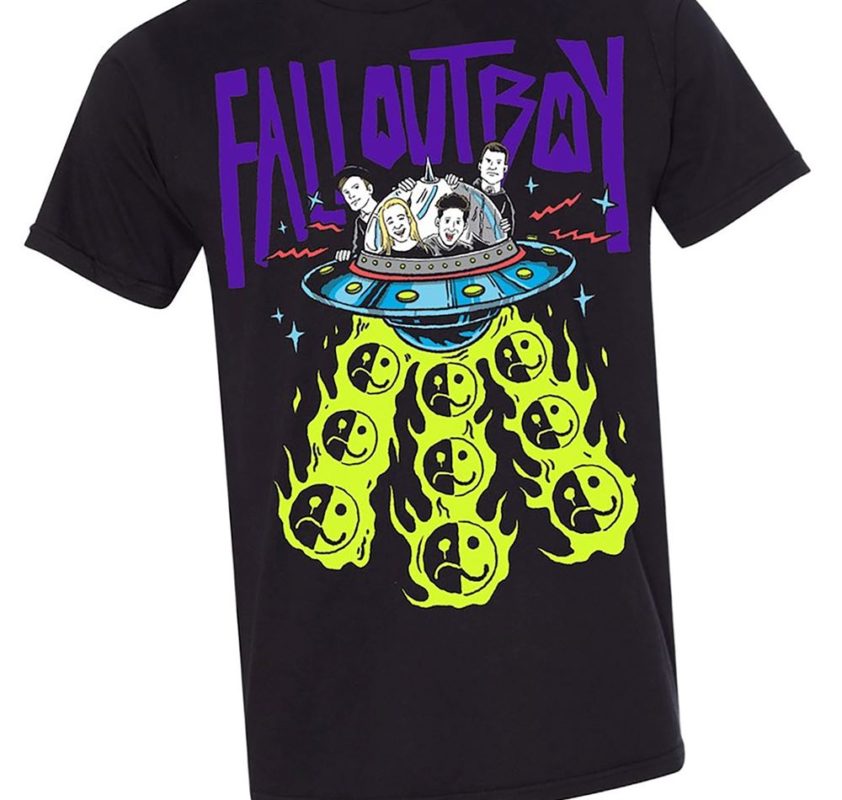 fall out boy unisex ufo so much for stardust tour t shirt 1 3