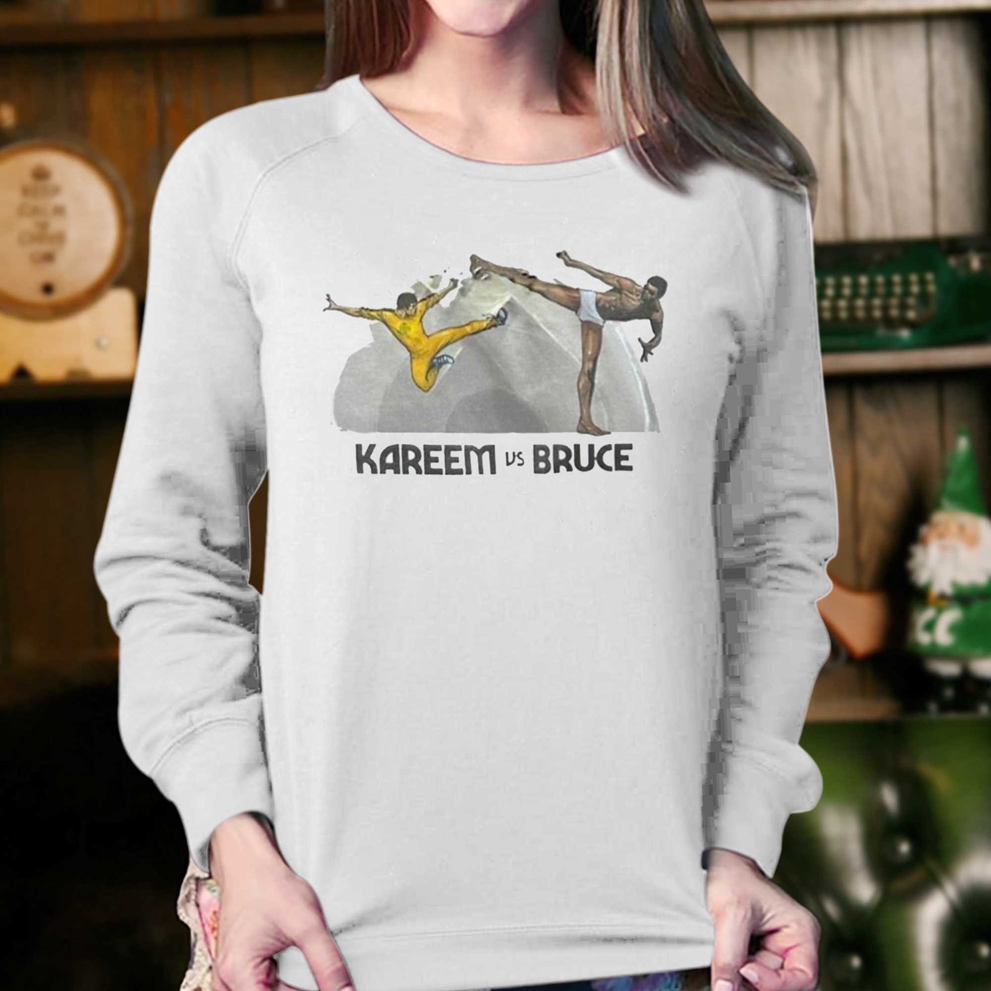Cheap NBA Star Kareem Abdul Jabbar Wear Kareem Vs Bruce T Shirt - Allsoymade
