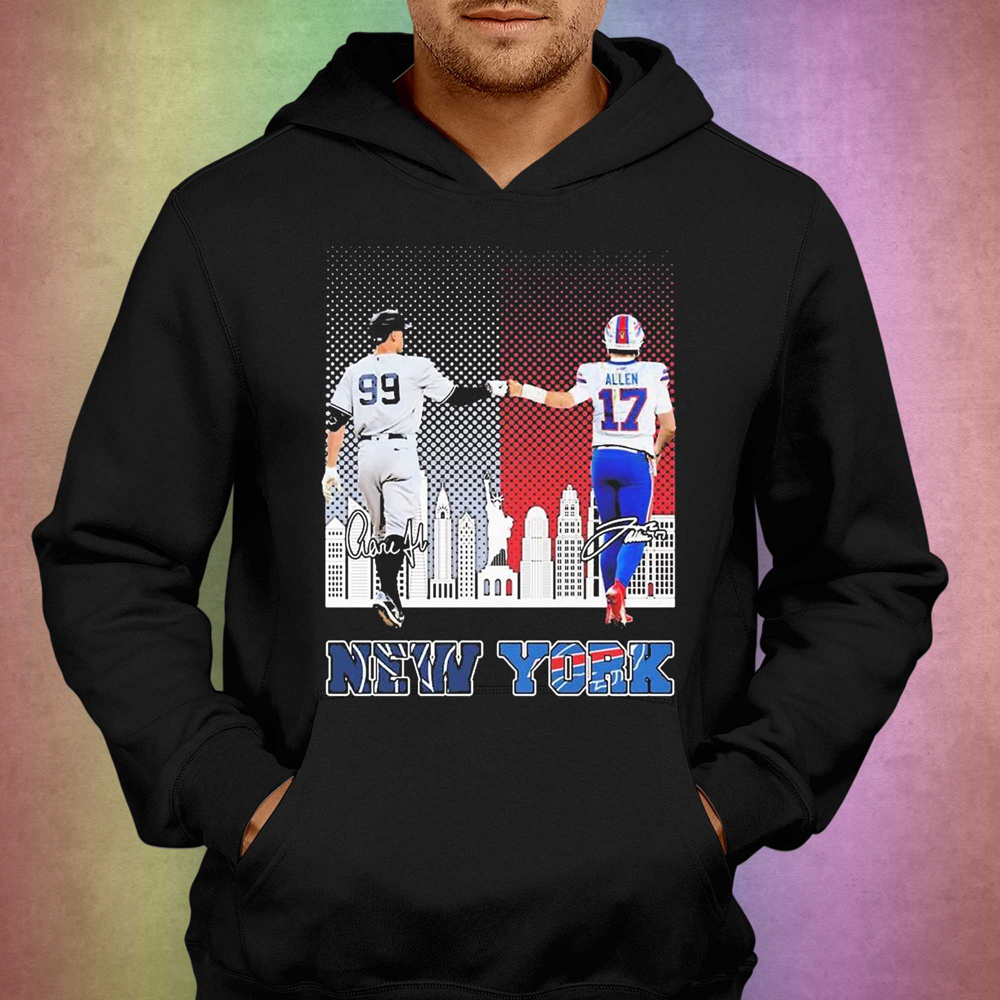 Aaron Judge and Josh Allen New York City signatures shirt, hoodie