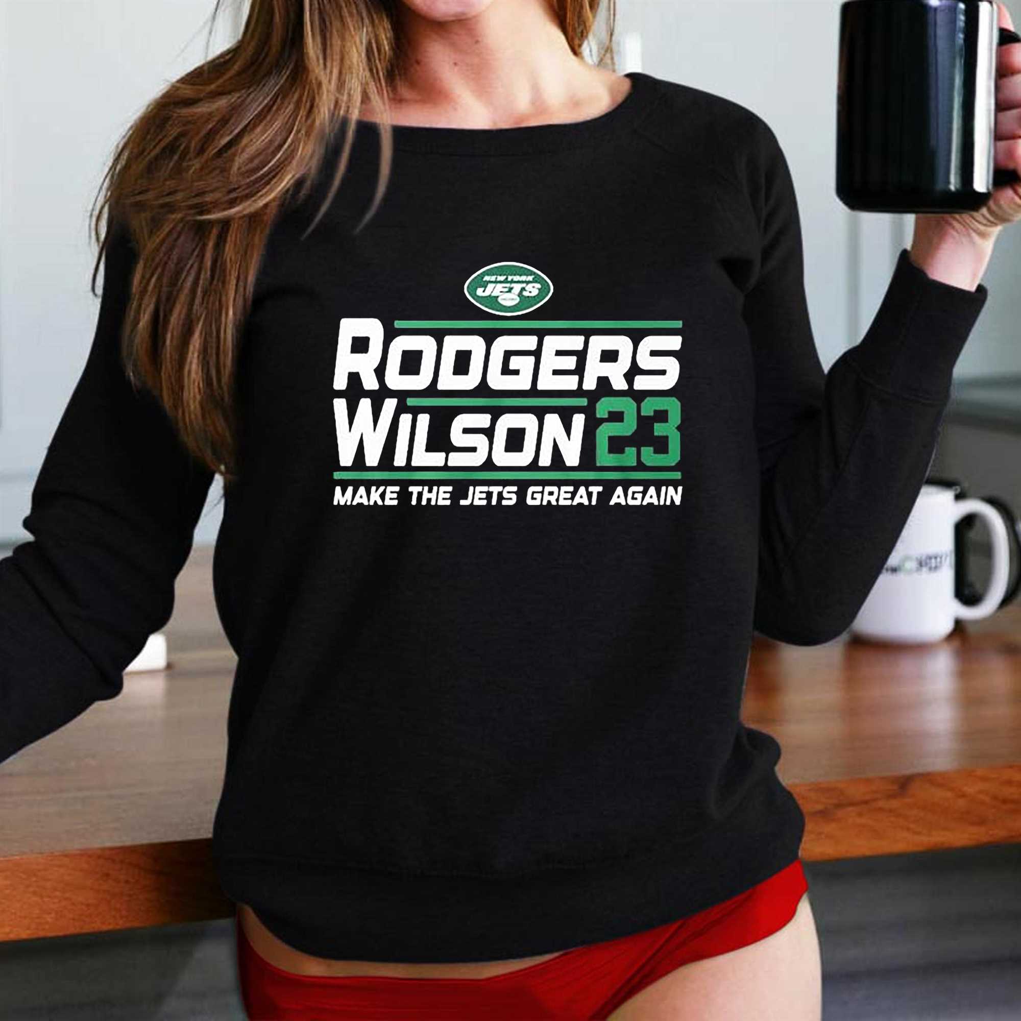 New York Jets Aaron Rodgers Zach Wilson 2023 Make The Jets Great Again Shirt  - Shibtee Clothing