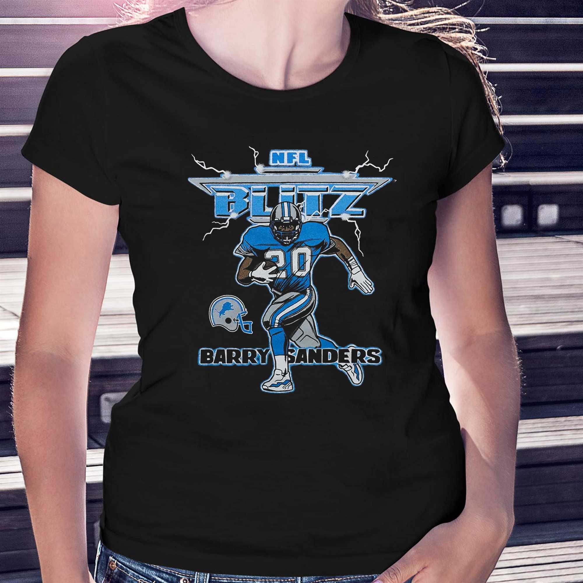 NFL Blitz Lions Barry Sanders Shirt