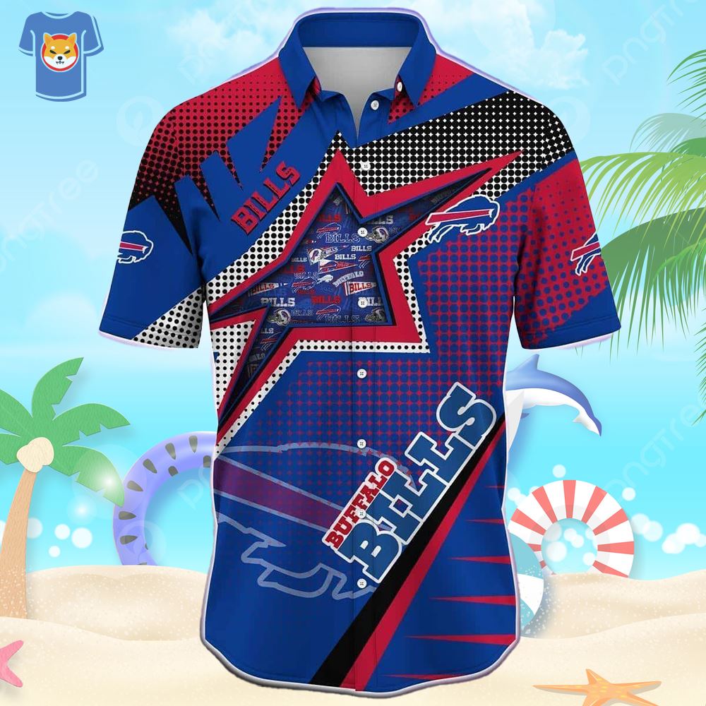 Buffalo Bills Hawaiian Shirt Tropical Flower Beach Gift For Dad