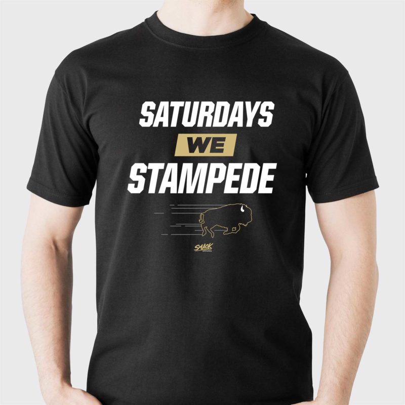 saturdays we stampede t shirt for colorado college fans 1 4