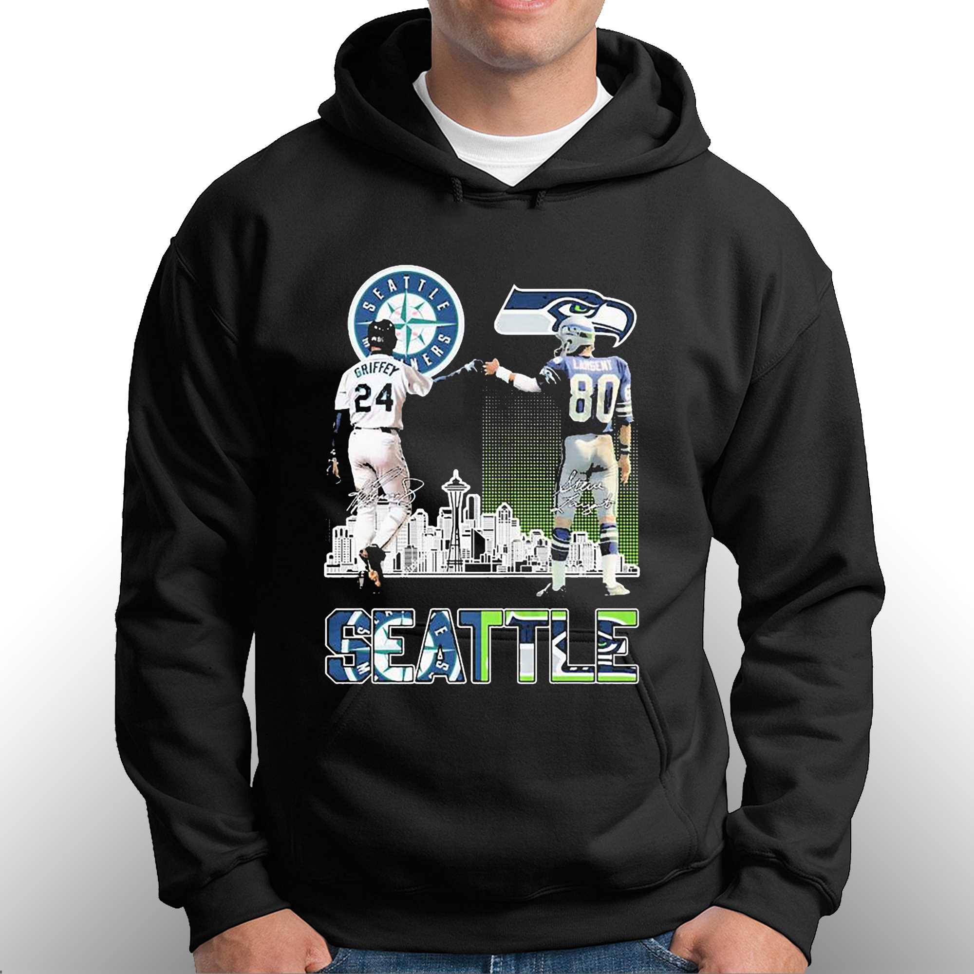 Ken Griffey Jr and Steve Largent Seattle City signatures shirt, hoodie,  sweater, long sleeve and tank top