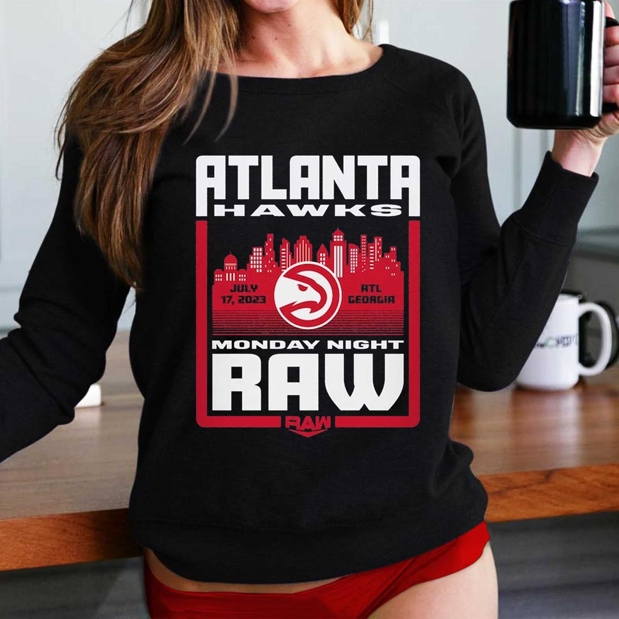 Sportiqe Monday Night Raw X Atlanta Hawks T-shirt - Shibtee Clothing
