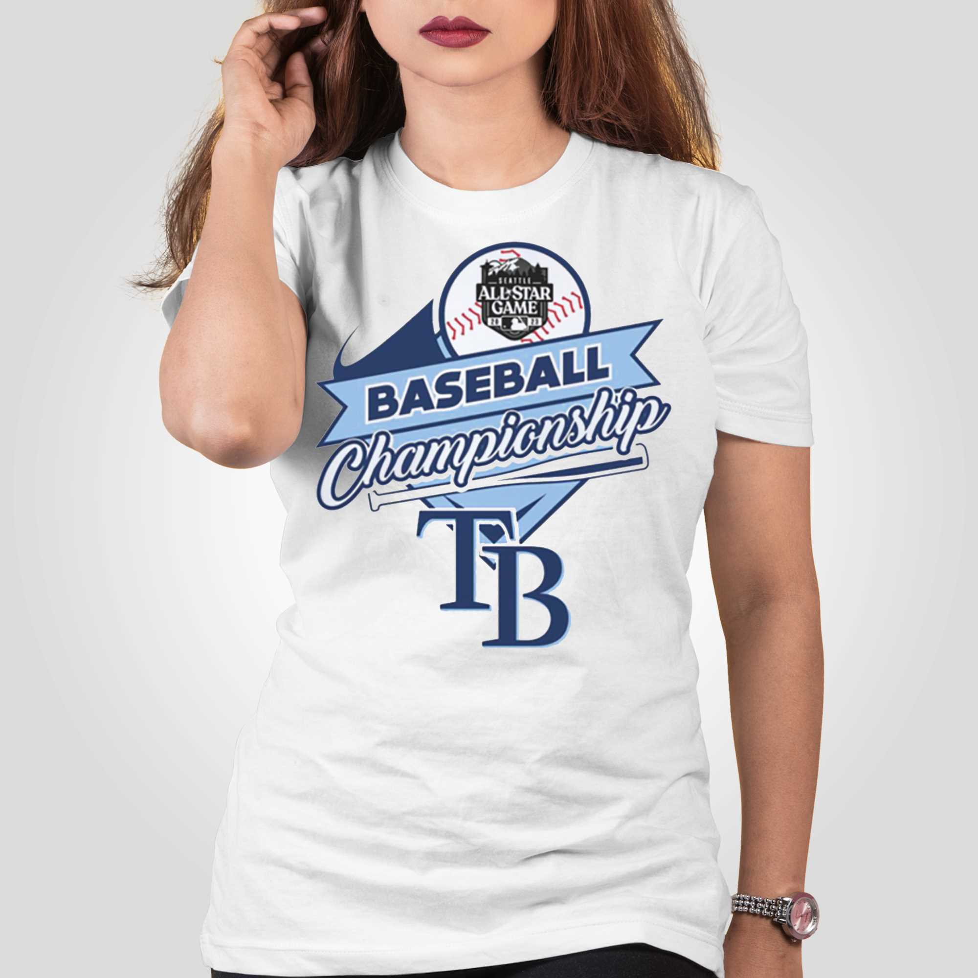 Tampa Bay Rays Baseball Tie Tee Shirt