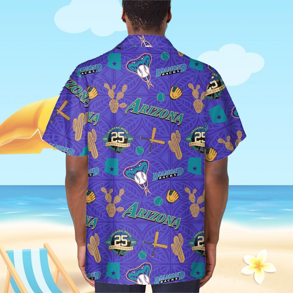 Arizona Diamondbacks 25th Anniversary Hawaiian Shirt - Shibtee Clothing