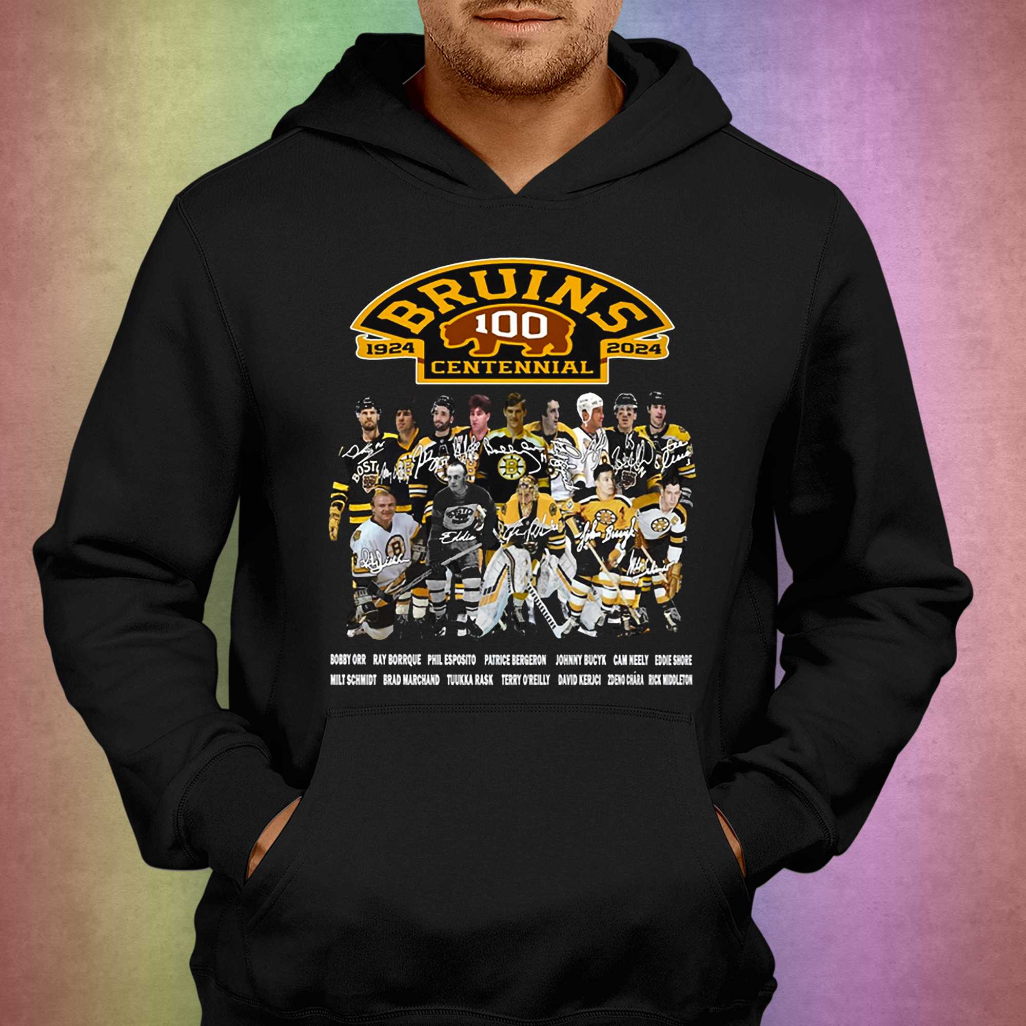 Boston Bruins Logo Team 100th Season Hockey 2024 Shirt, hoodie