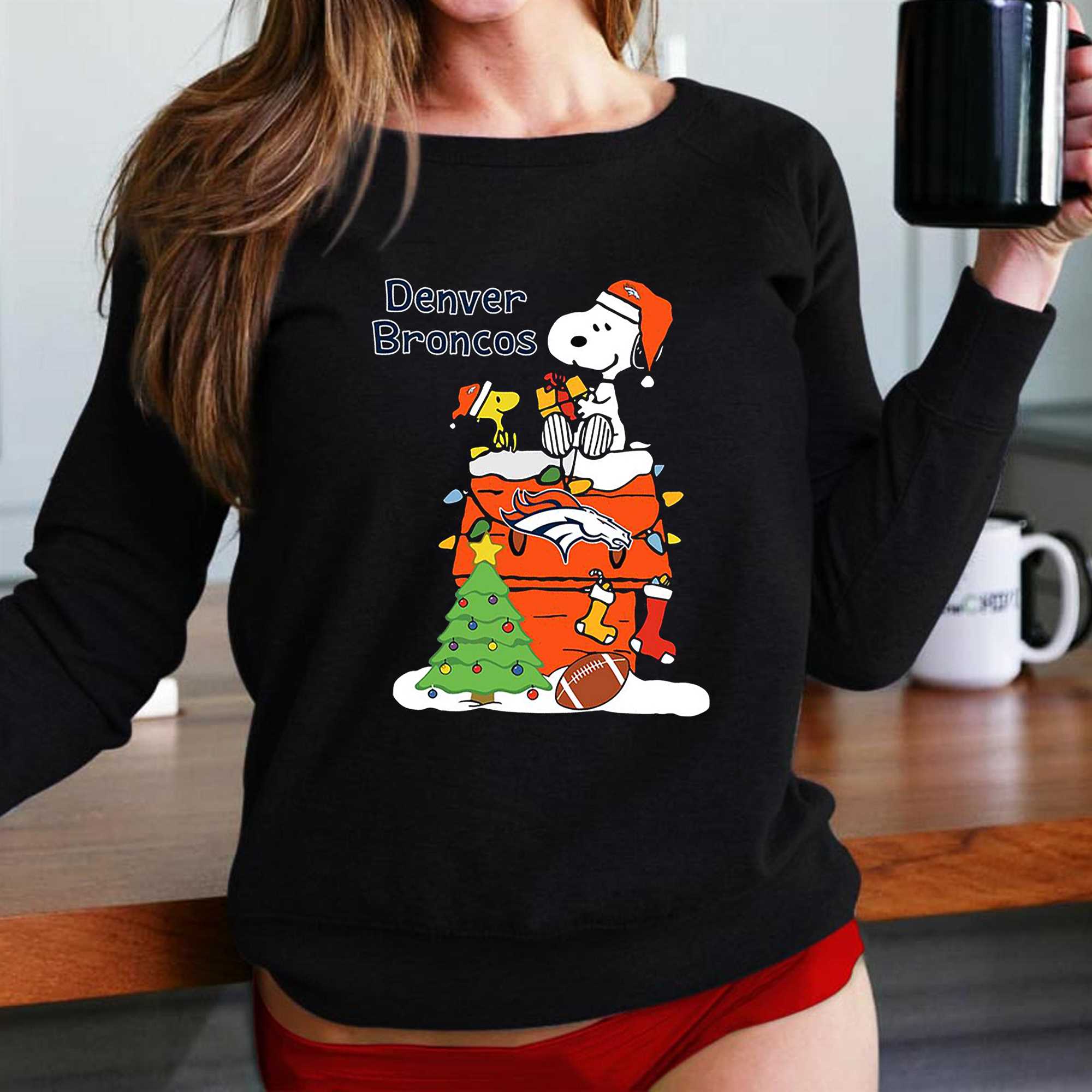 Snoopy and Woodstock Merry Christmas To All And To Denver Broncos T-shirt,  hoodie, sweater, long sleeve and tank top