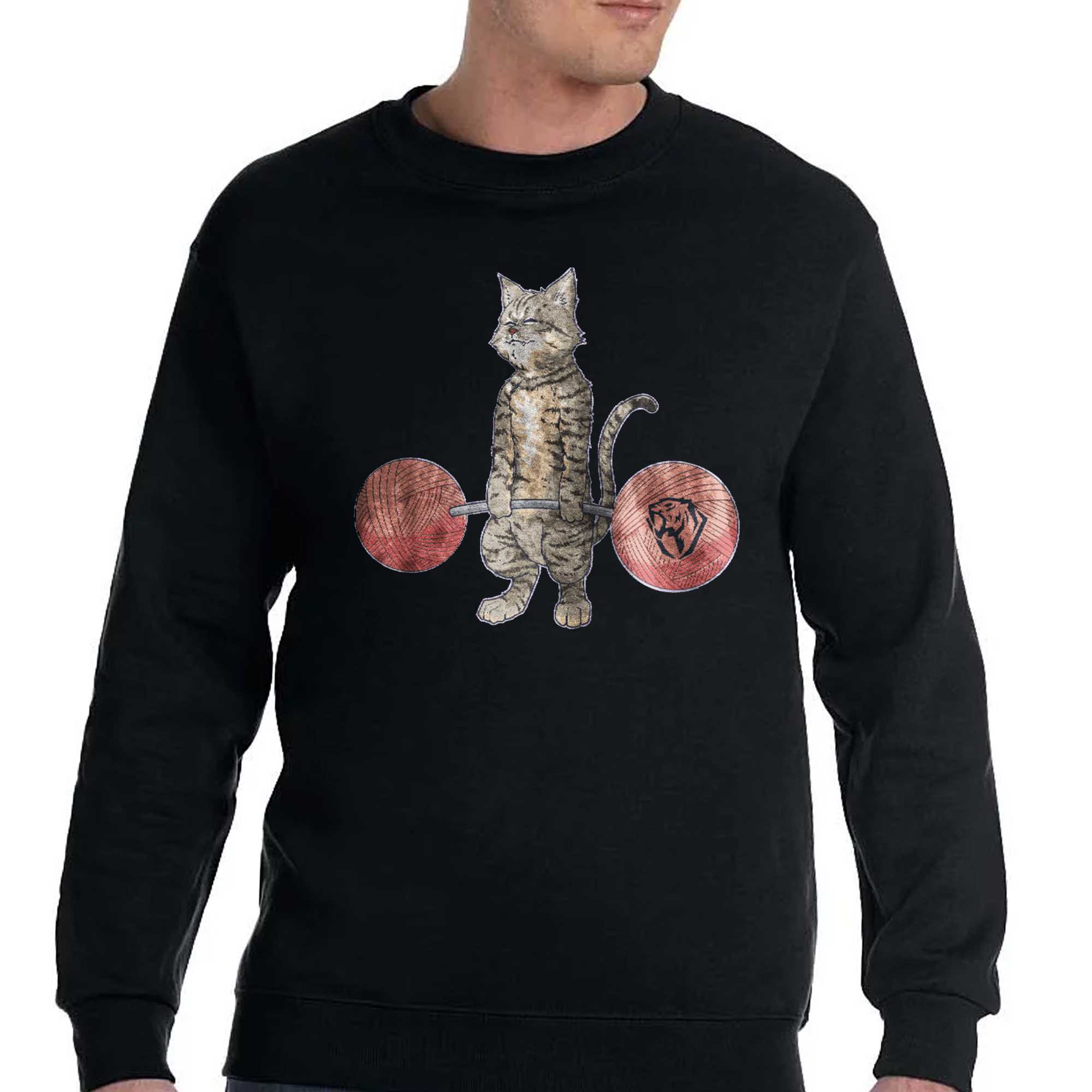 Deadlifting Tabby Cat T Shirt Shibtee Clothing 